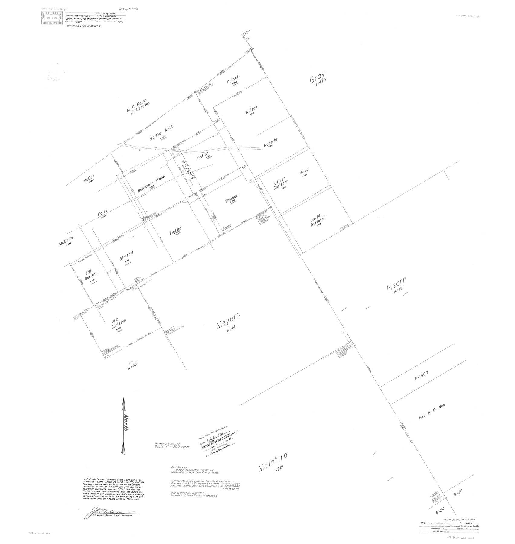 9437, Leon County Rolled Sketch 27A, General Map Collection