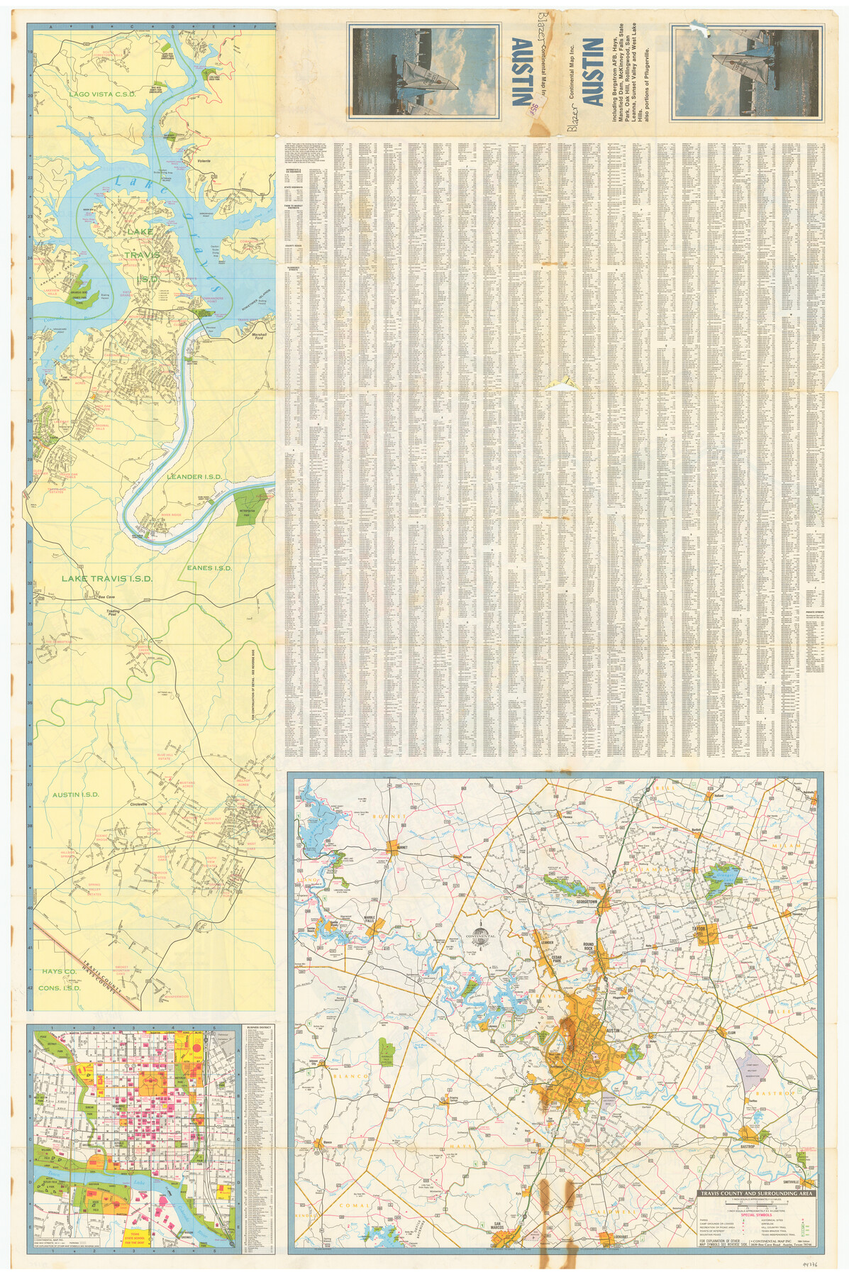 94376, Austin including Bergstrom AFB, Hays, Mansfield Dam, McKinney Falls State Park, Oak Hill, Rollingwood, San Leanna, Sunset Valley and West Lake Hills - also portions of Pflugerville, General Map Collection