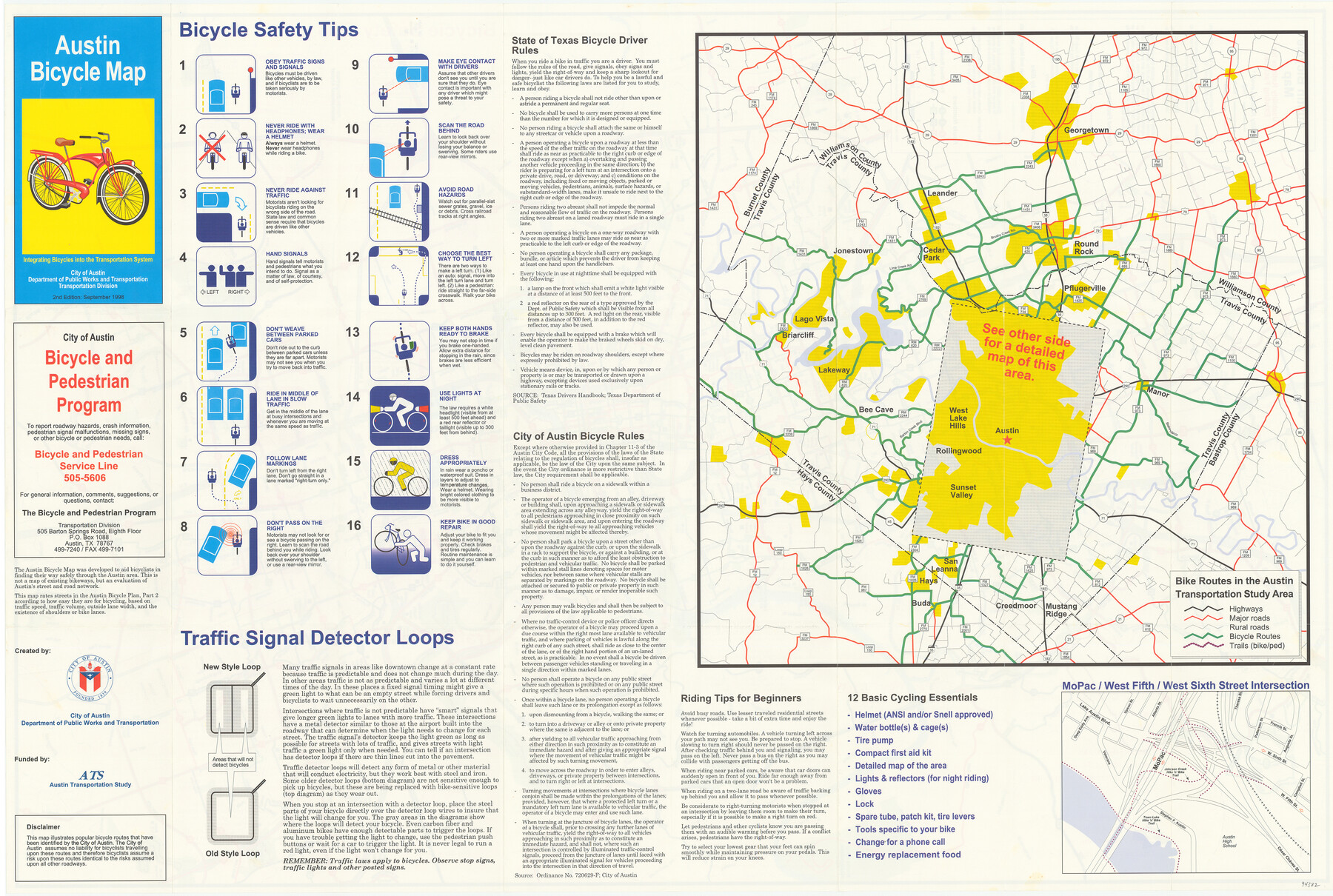 94382, Austin Bicycle Map, General Map Collection