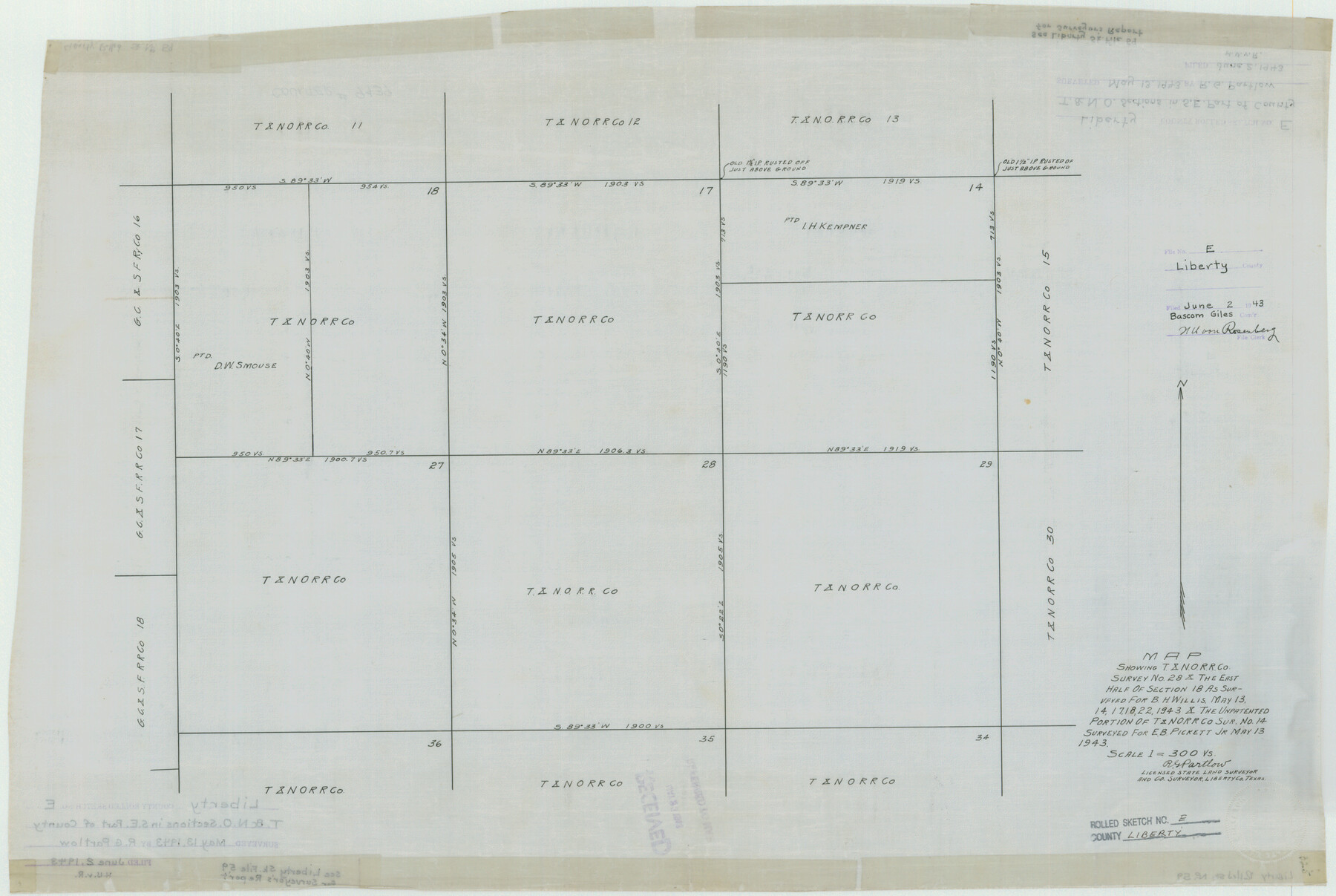 9439, Liberty County Rolled Sketch E, General Map Collection