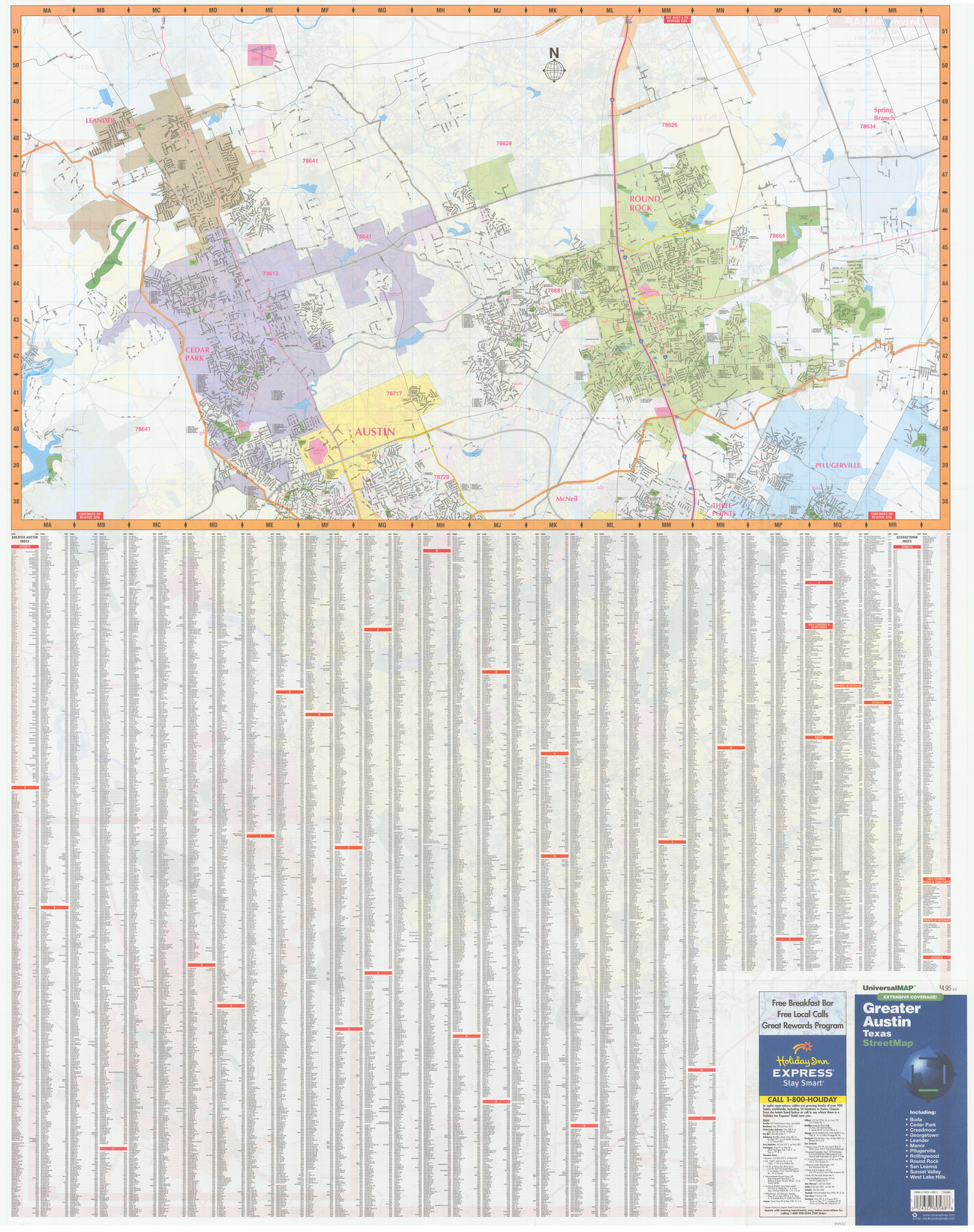 94431, Greater Austin, Texas Streetmap, General Map Collection