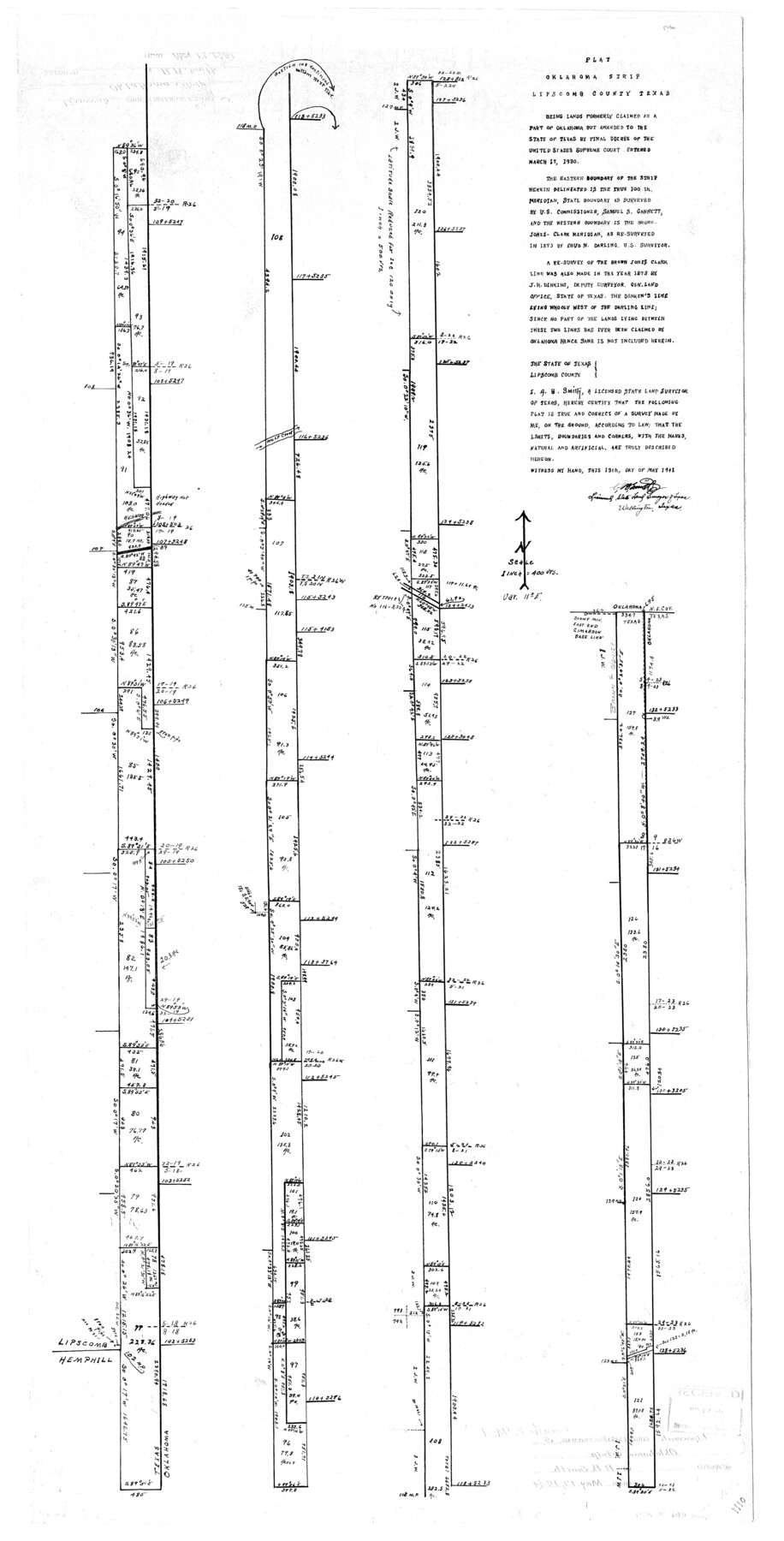 9451, Lipscomb County Rolled Sketch 5, General Map Collection