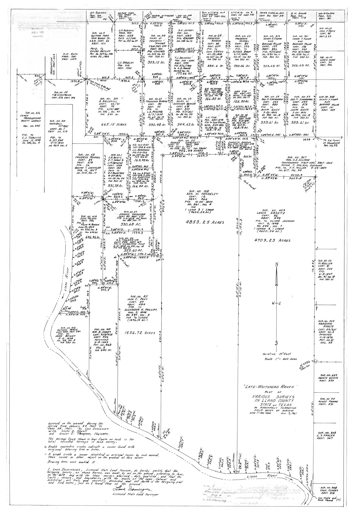 9458, Llano County Rolled Sketch 1, General Map Collection