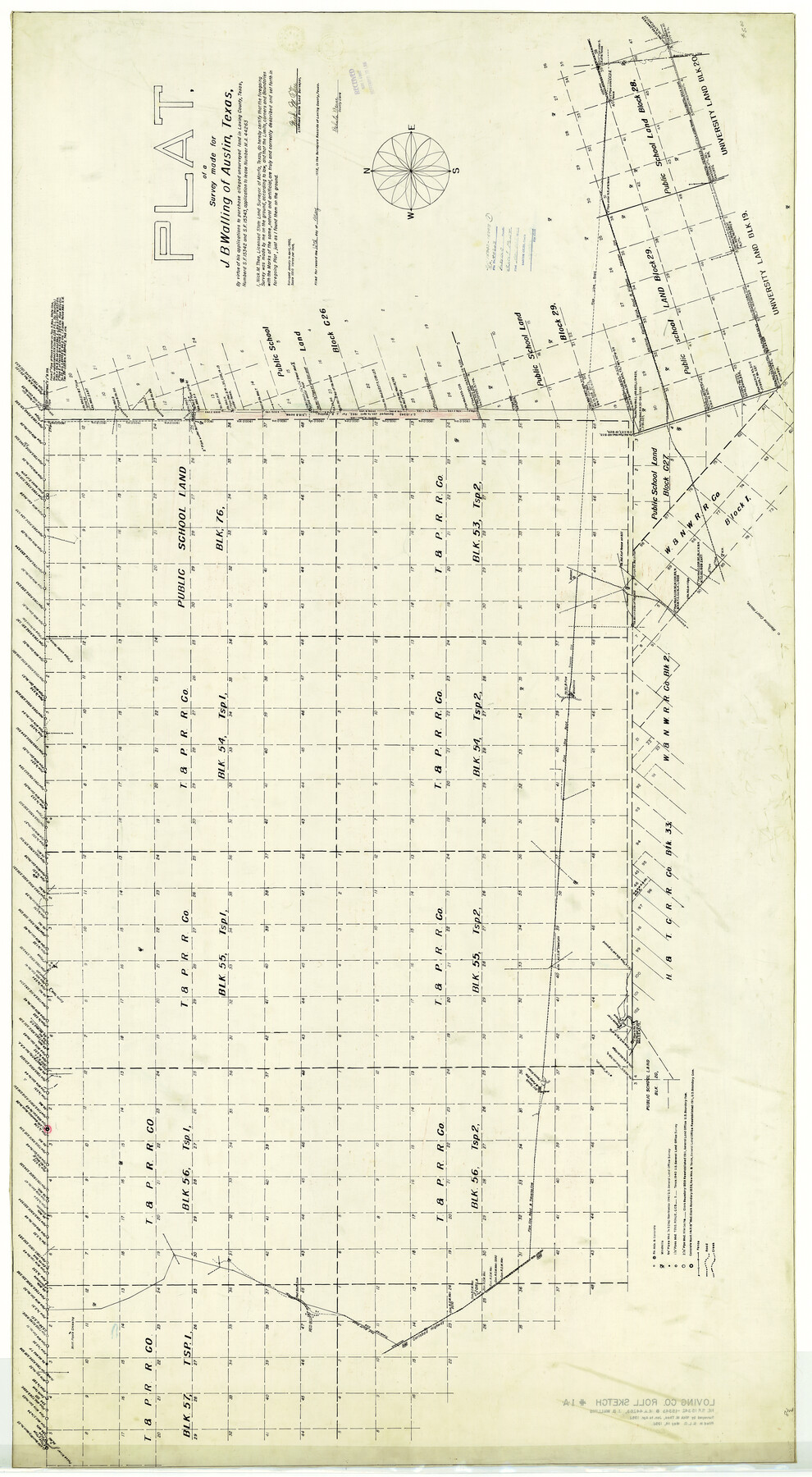 9461, Loving County Rolled Sketch 1A, General Map Collection