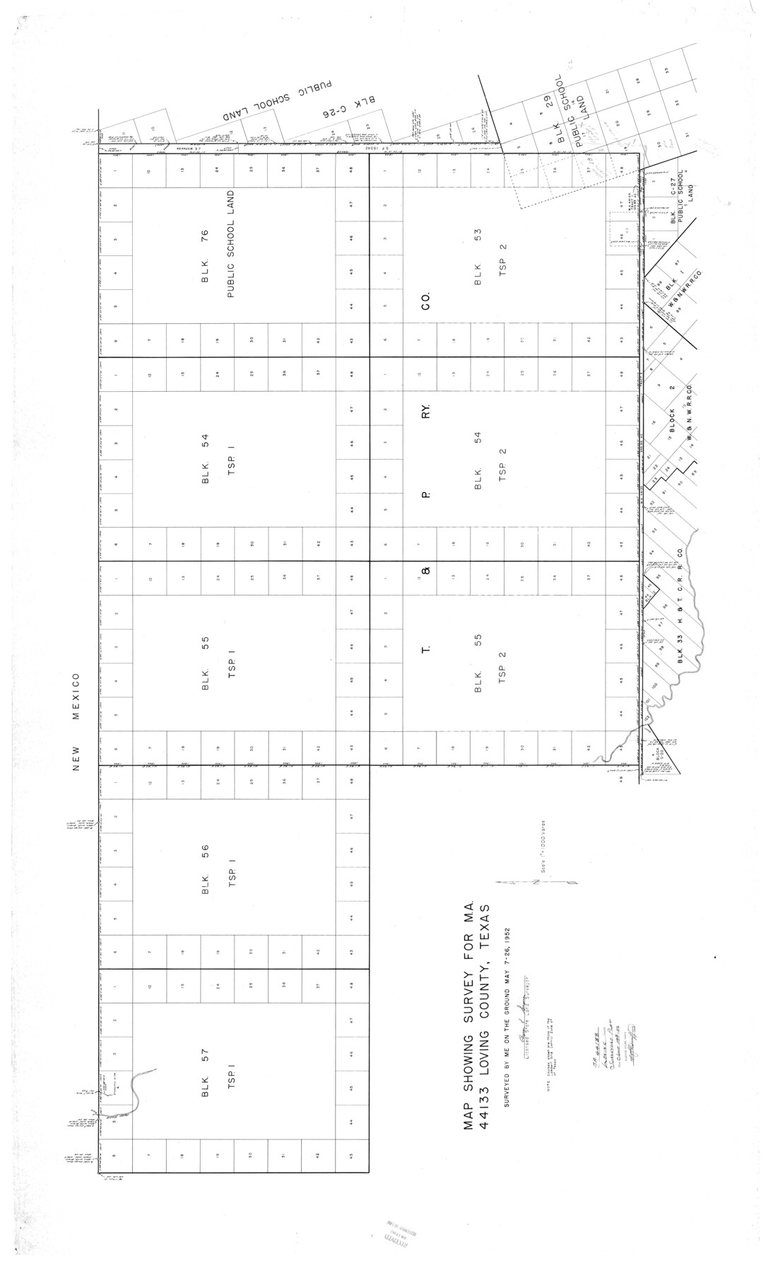 9462, Loving County Rolled Sketch 2, General Map Collection