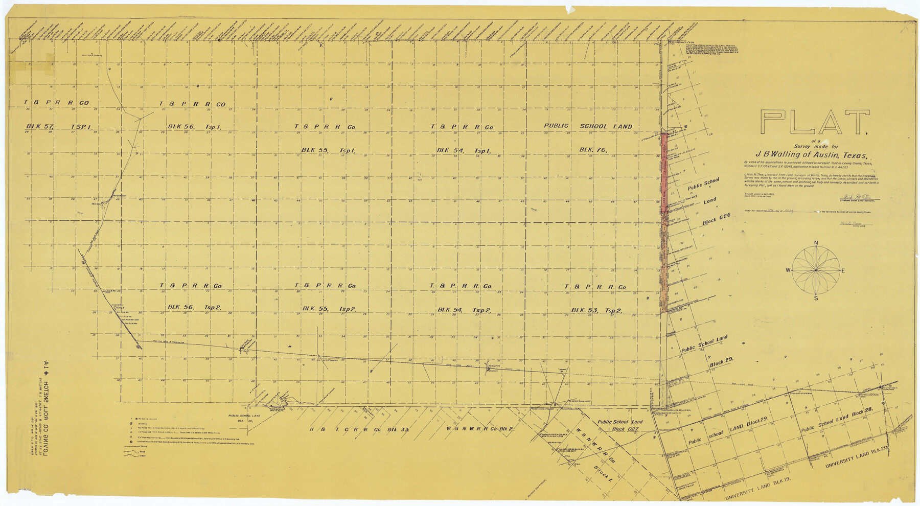 9466, Loving County Rolled Sketch 1B, General Map Collection