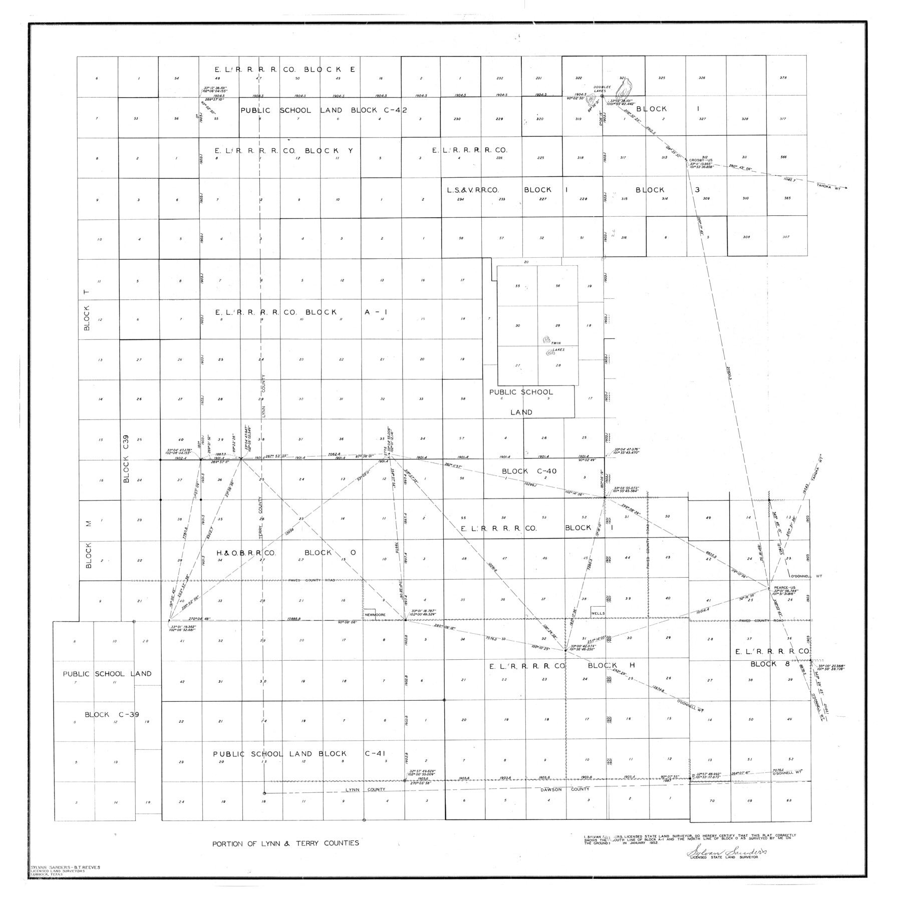 9474, Lynn County Rolled Sketch 14, General Map Collection