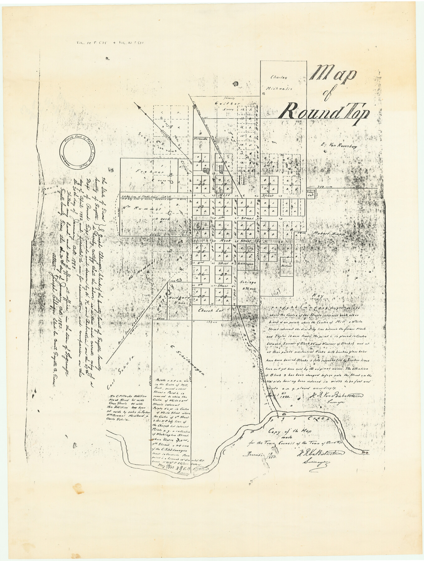 94751, Map of Round Top, Non-GLO Digital Images