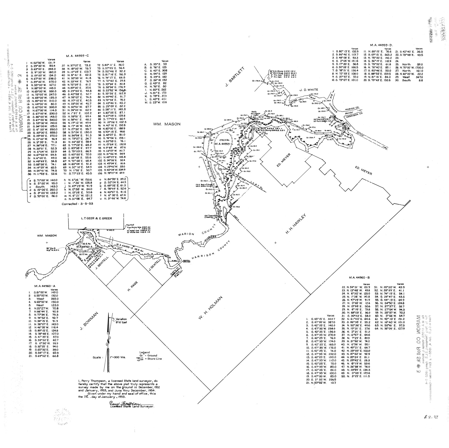 9490, Marion County Rolled Sketch 3, General Map Collection