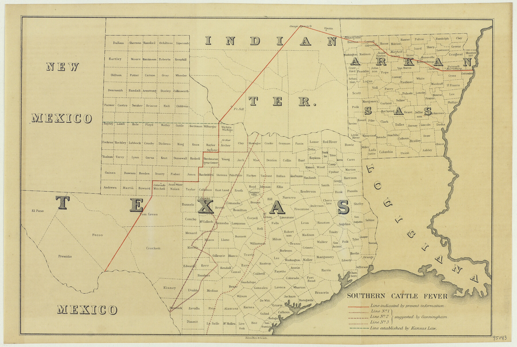 95143, Southern Cattle Fever, General Map Collection