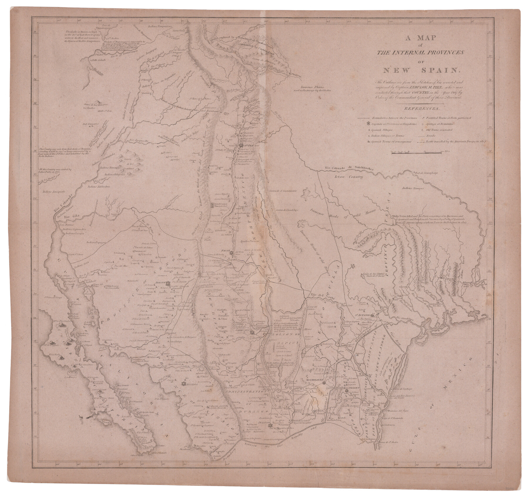 95156, A Map of the Internal Provinces of New Spain, General Map Collection