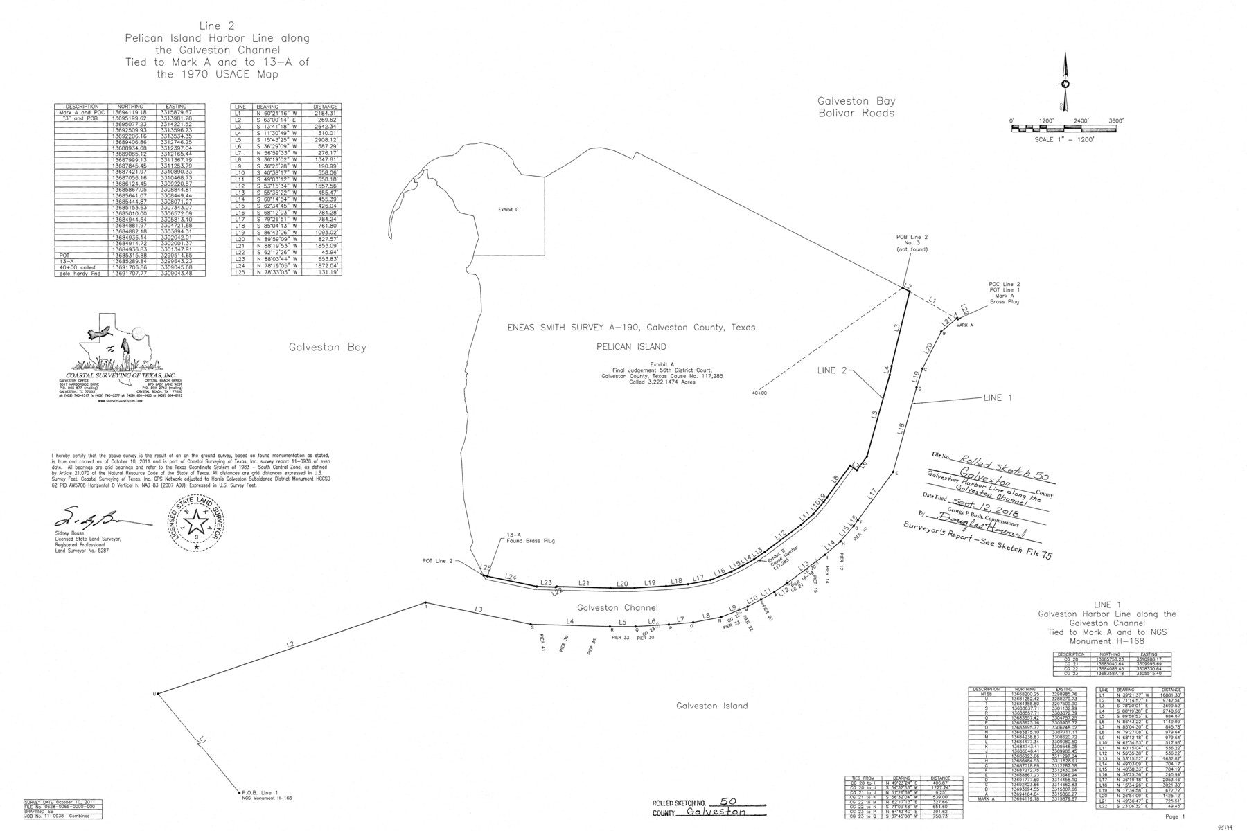 95179, Galveston County Rolled Sketch 50, General Map Collection