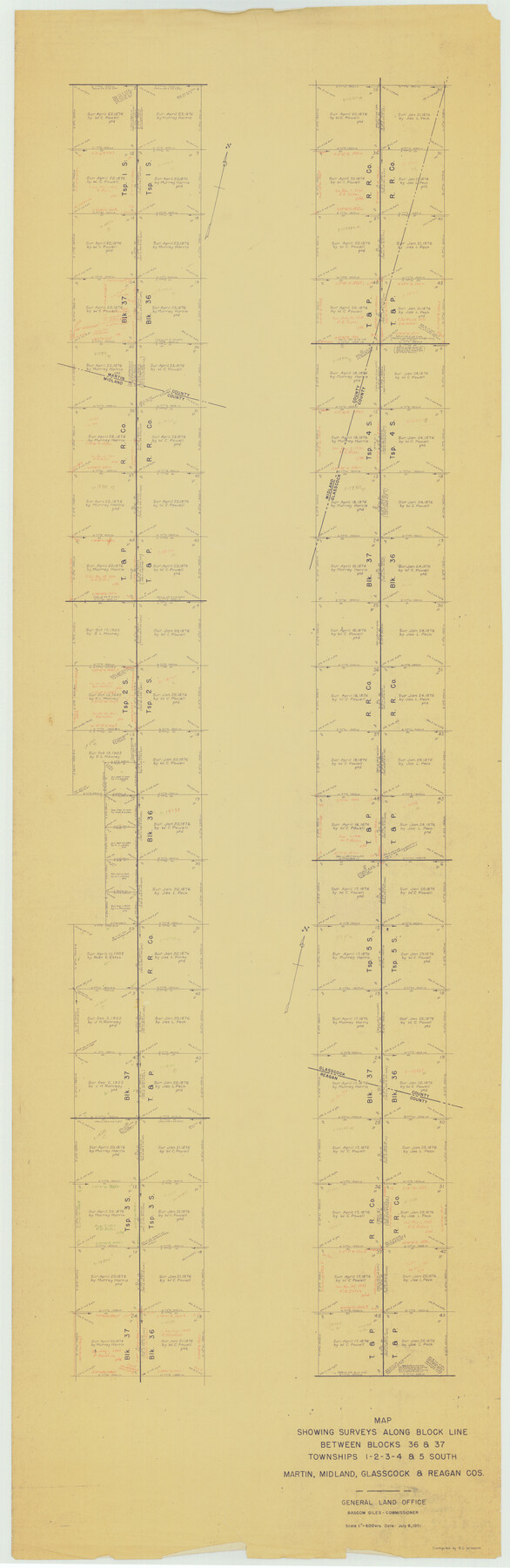 9519, Midland County Rolled Sketch 7, General Map Collection