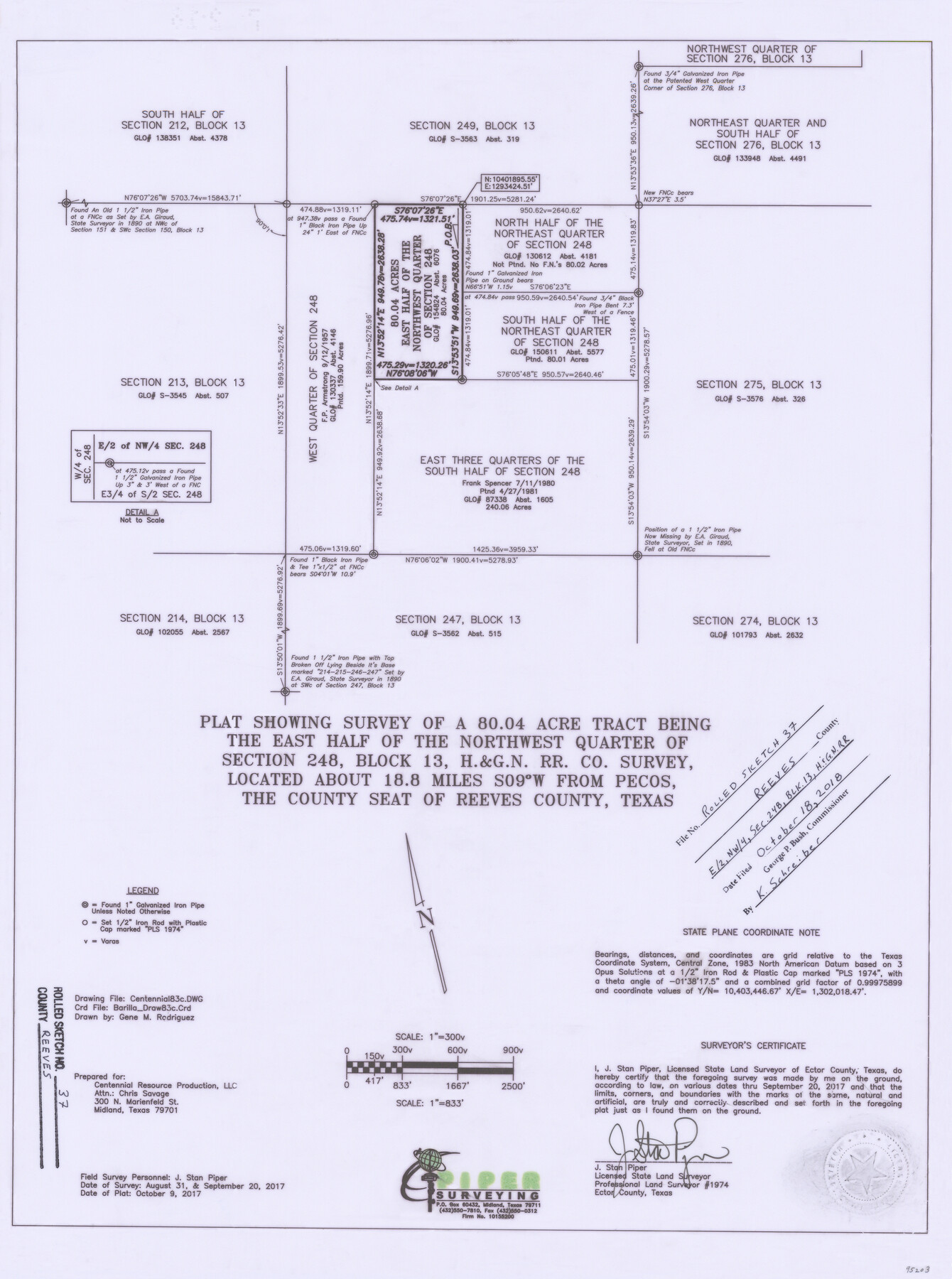 95203, Reeves County Rolled Sketch 37, General Map Collection