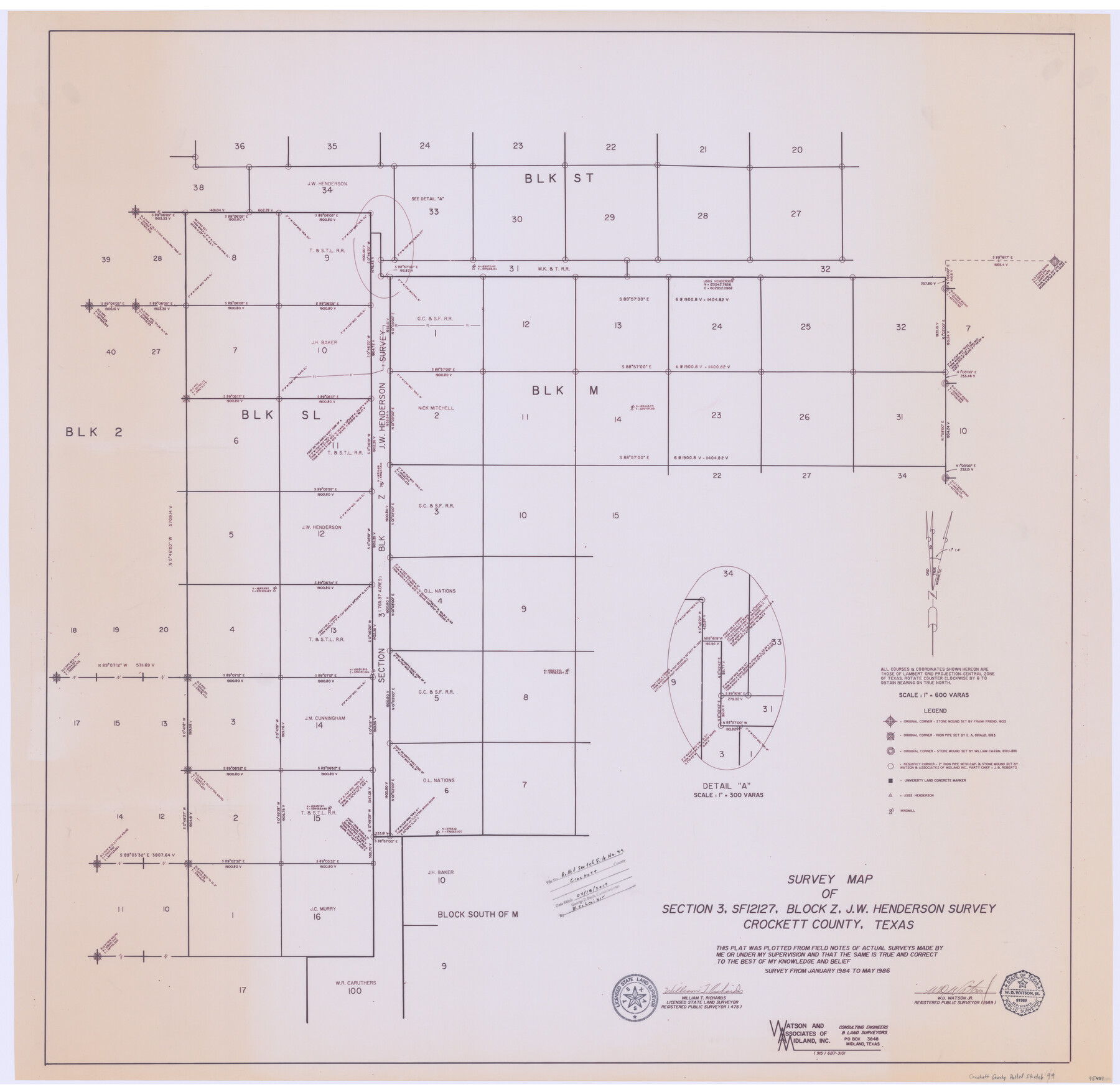 95401, Crockett County Rolled Sketch 99, General Map Collection