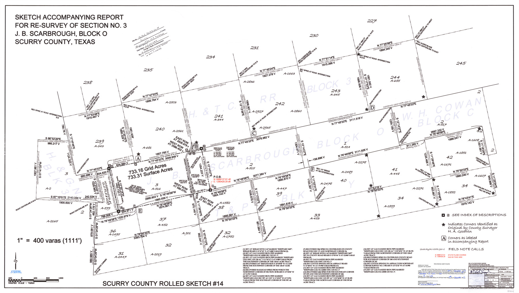 95404, Scurry County Rolled Sketch 14, General Map Collection