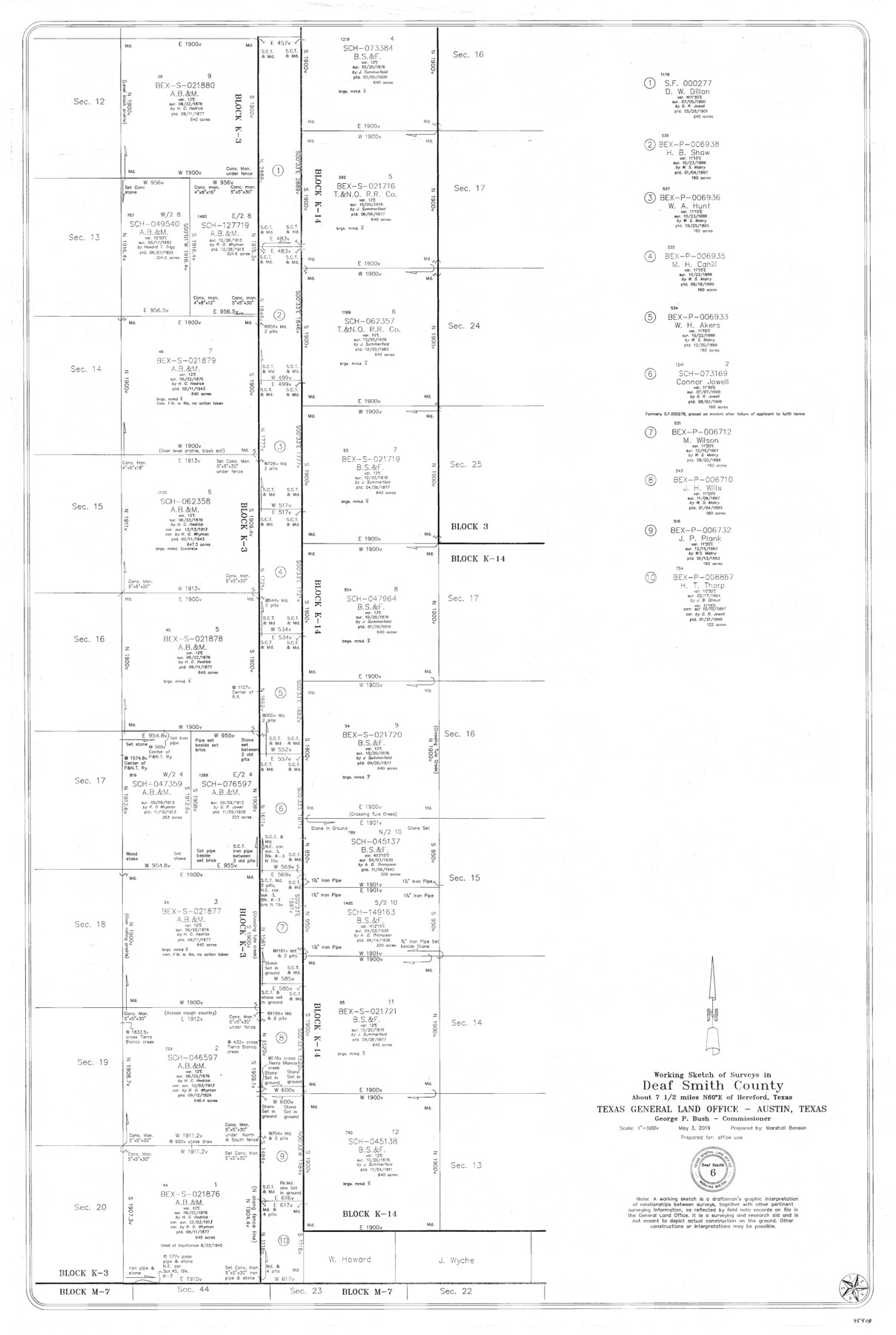 95408, Deaf Smith County Working Sketch 6, General Map Collection