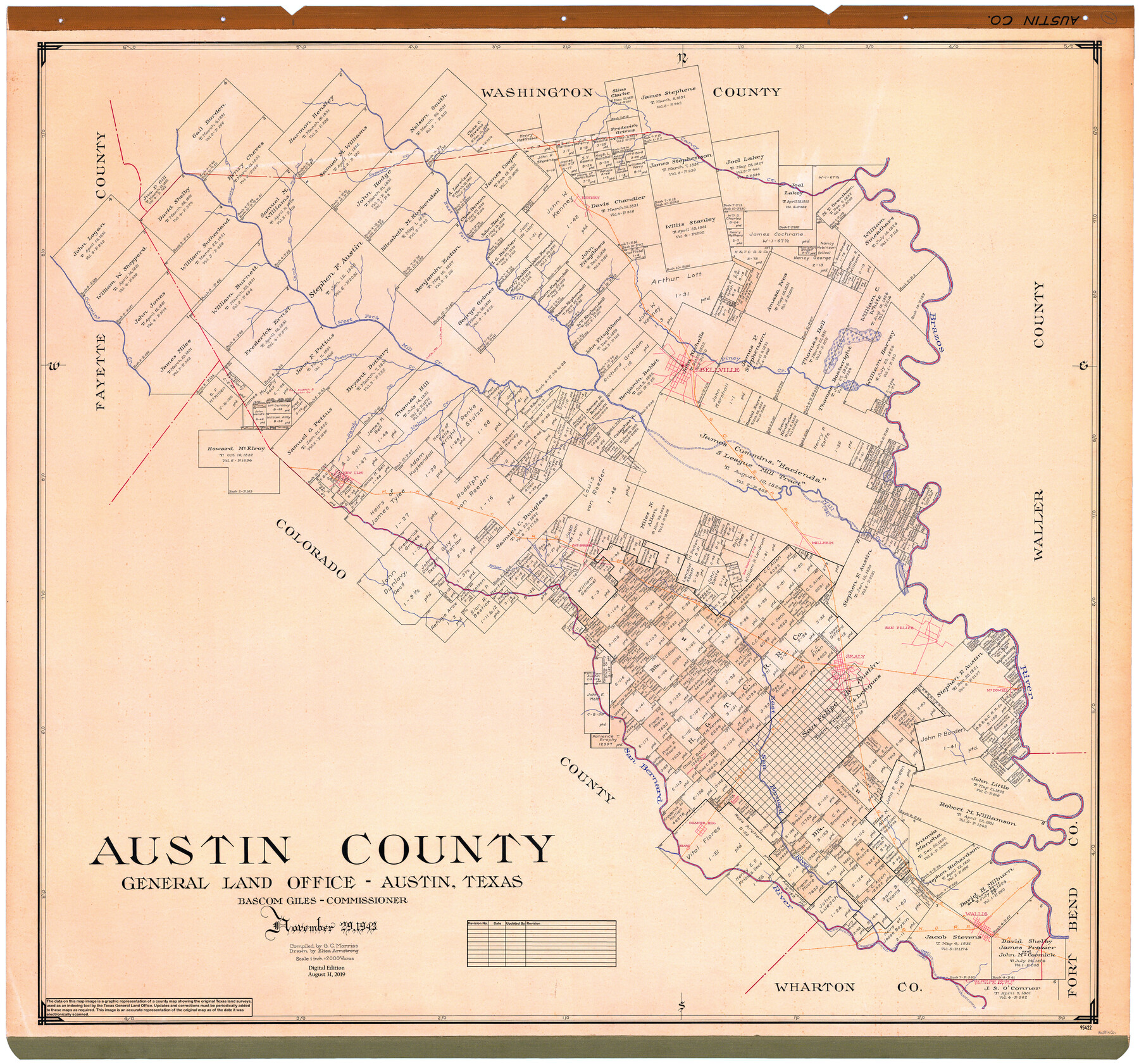 95422, Austin County, General Map Collection