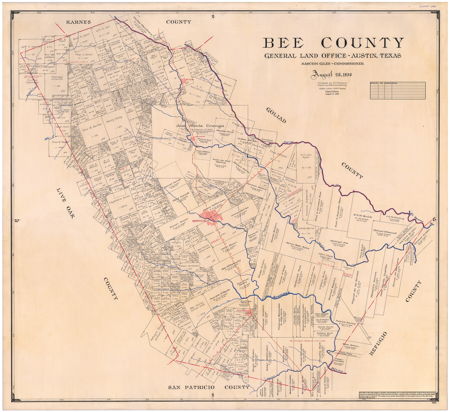 95427, Bee County, General Map Collection