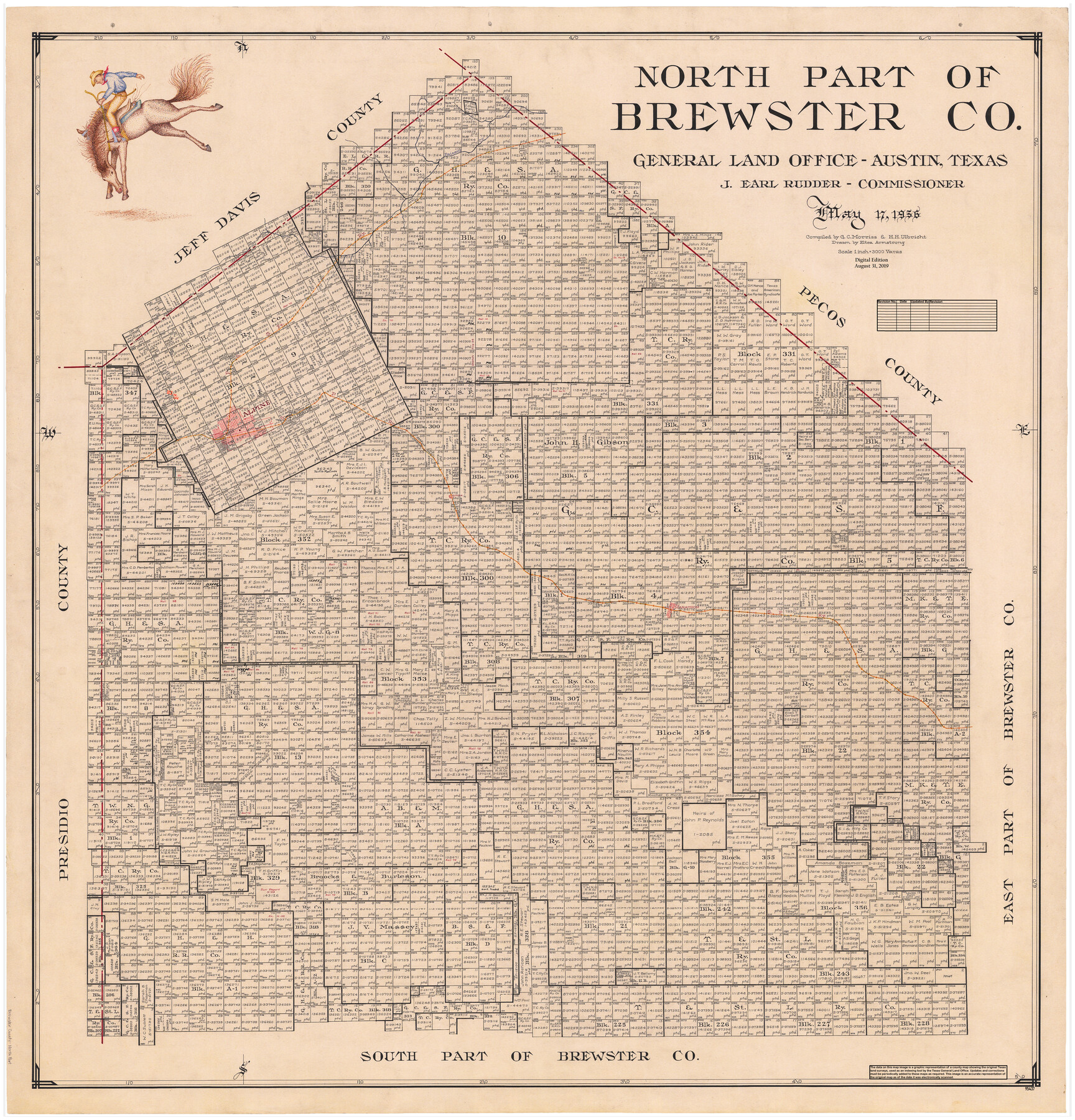 95437, North Part of Brewster Co., General Map Collection