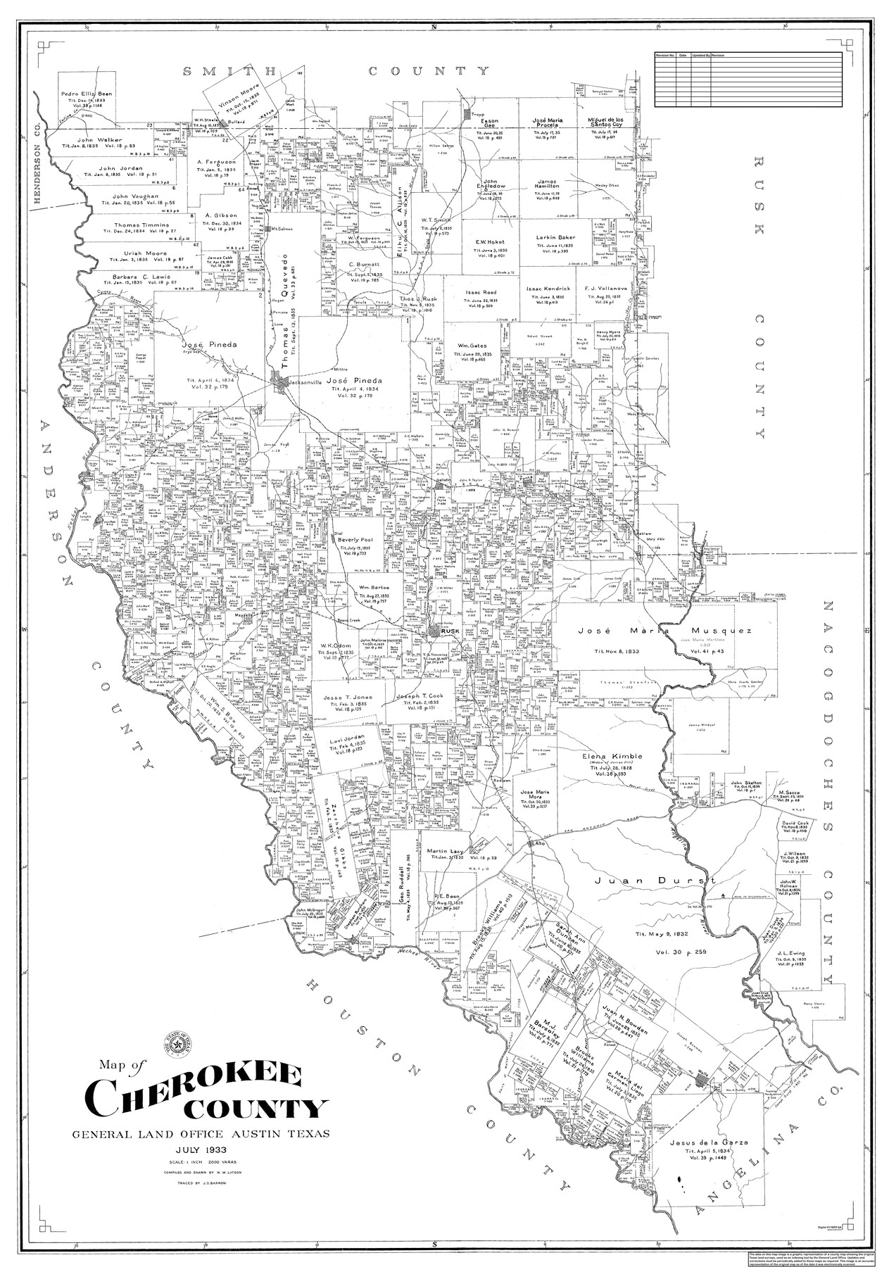 95453, Map of Cherokee County, General Map Collection