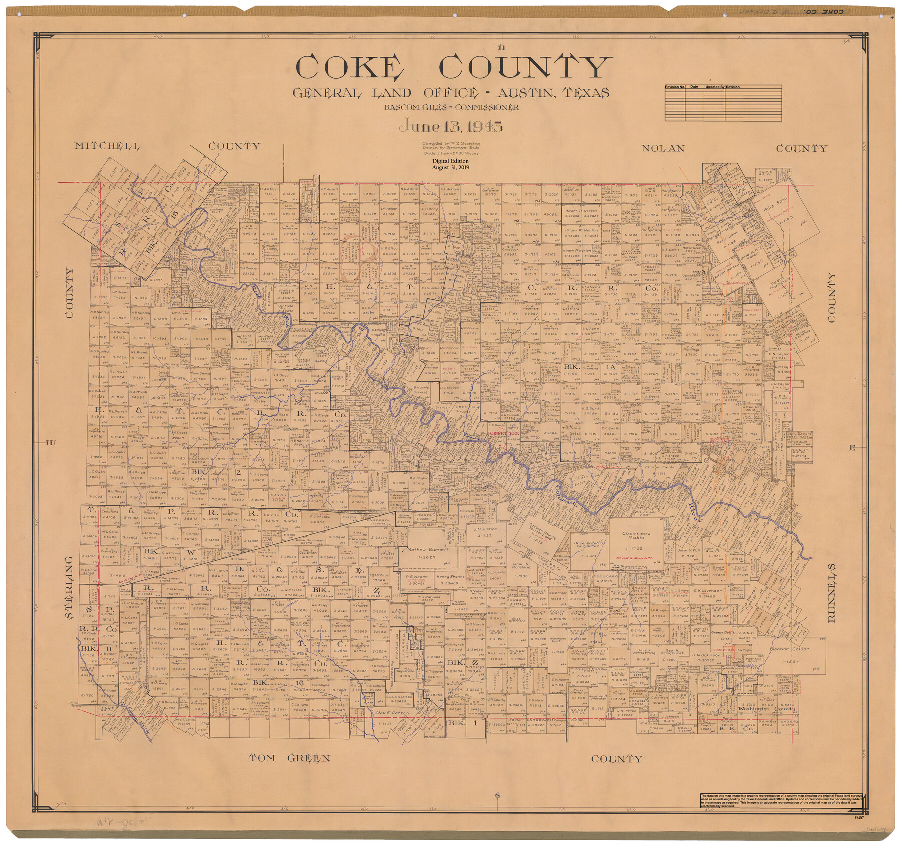 95457, Coke County, General Map Collection