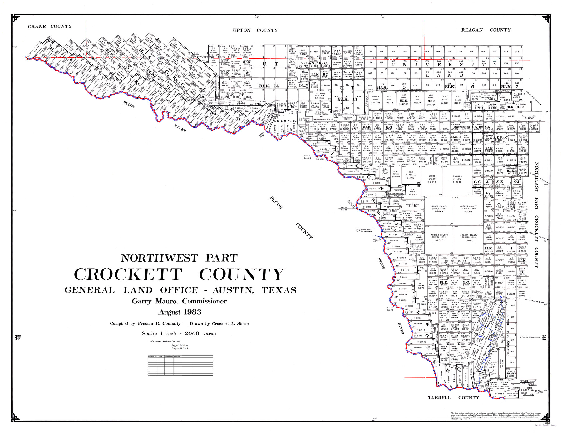 95470, Northwest Part Crockett County, General Map Collection