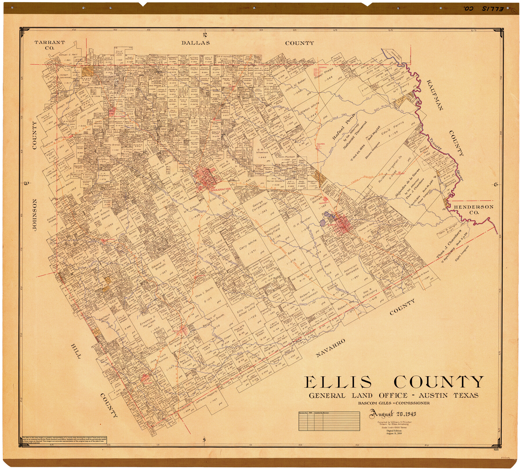 95492, Ellis County, General Map Collection