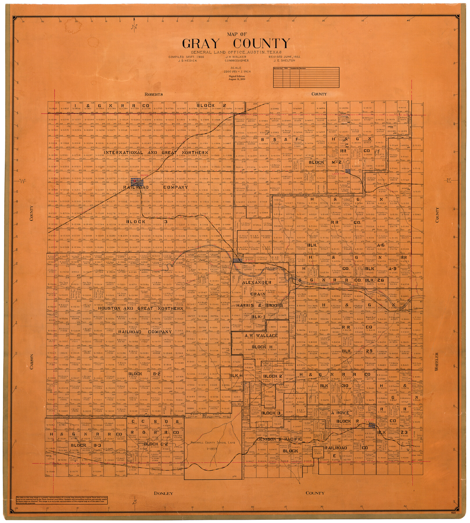 95511, Map of Gray County, General Map Collection