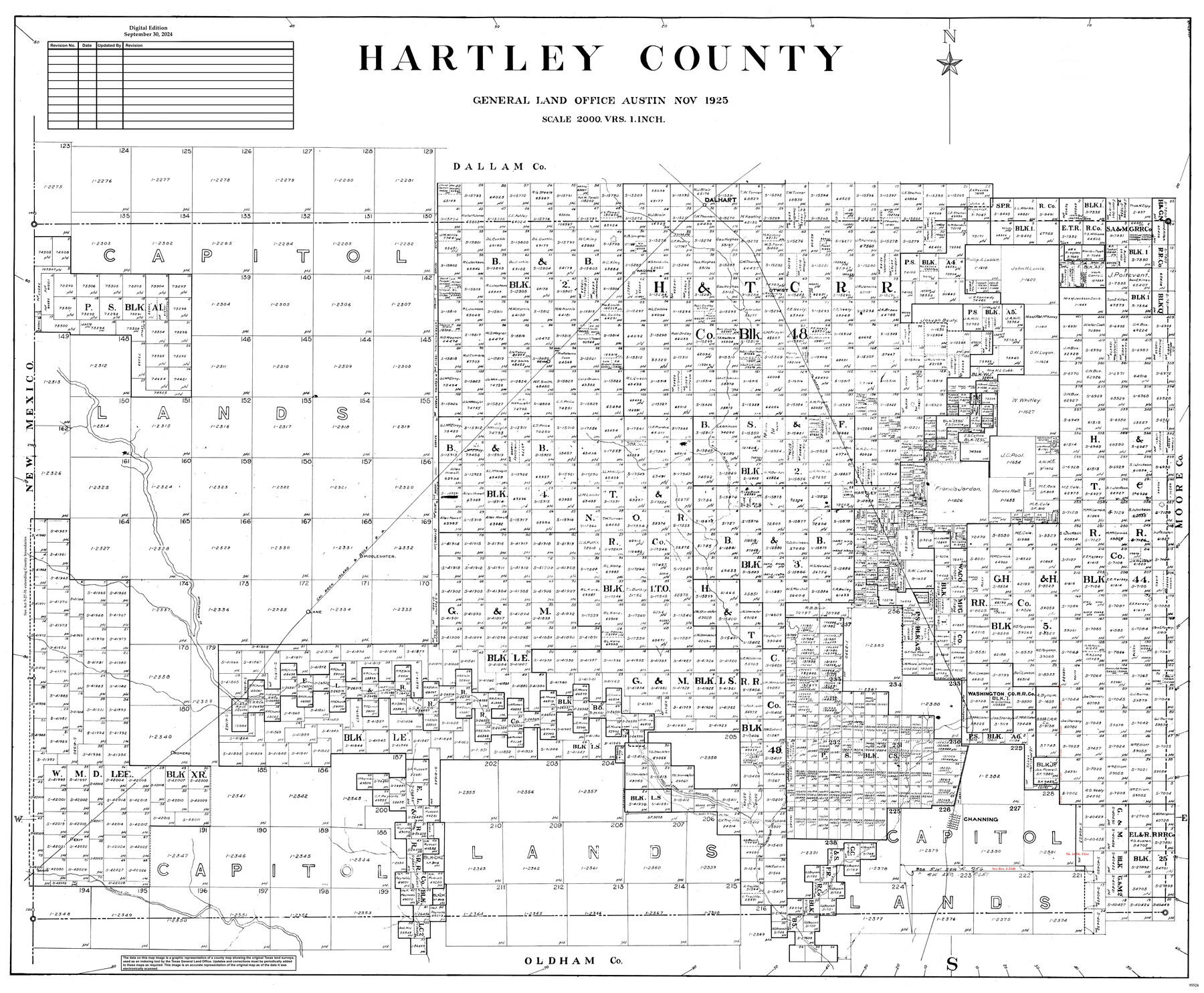 95524, Hartley County, General Map Collection