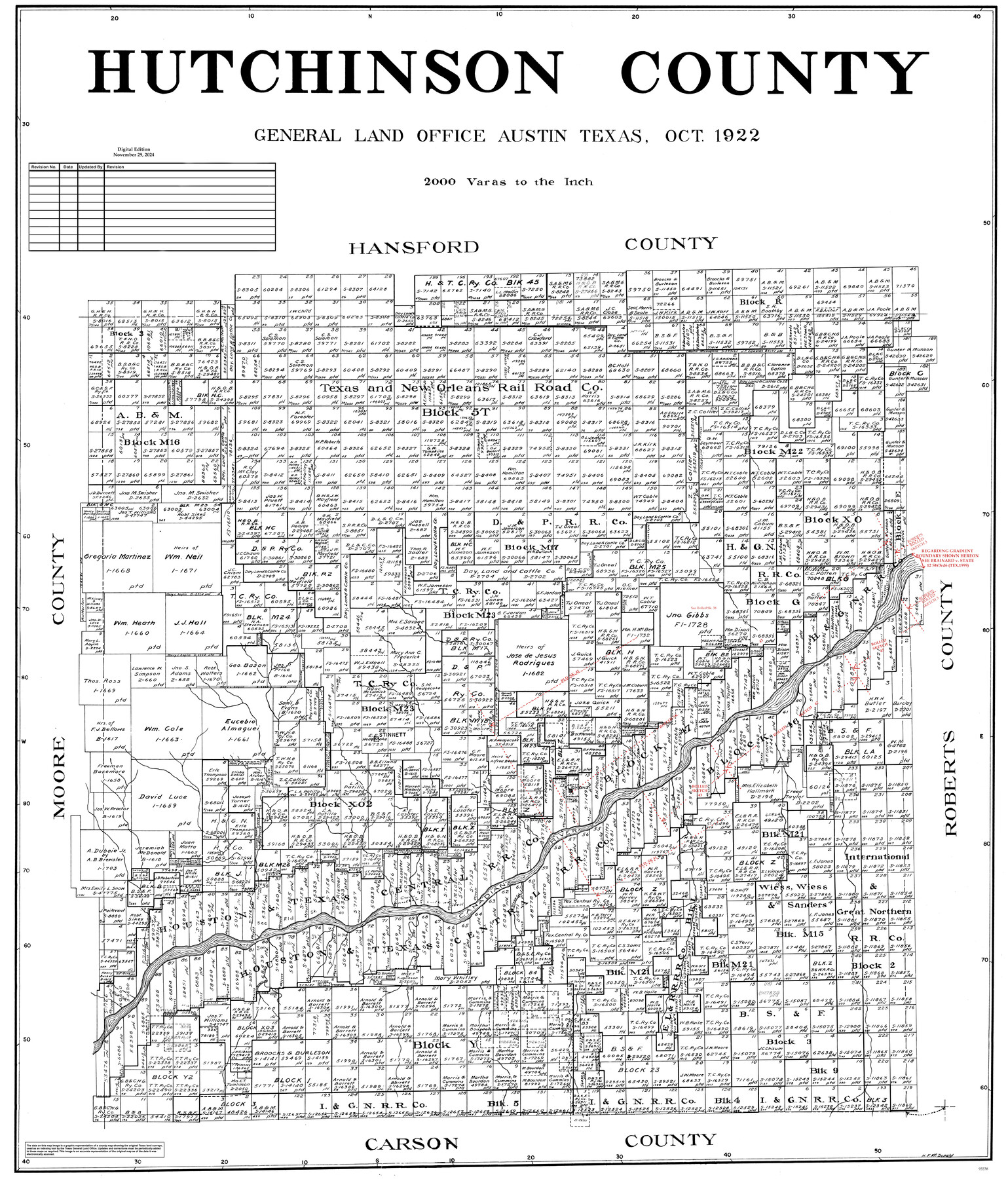 95538, Hutchinson County, General Map Collection