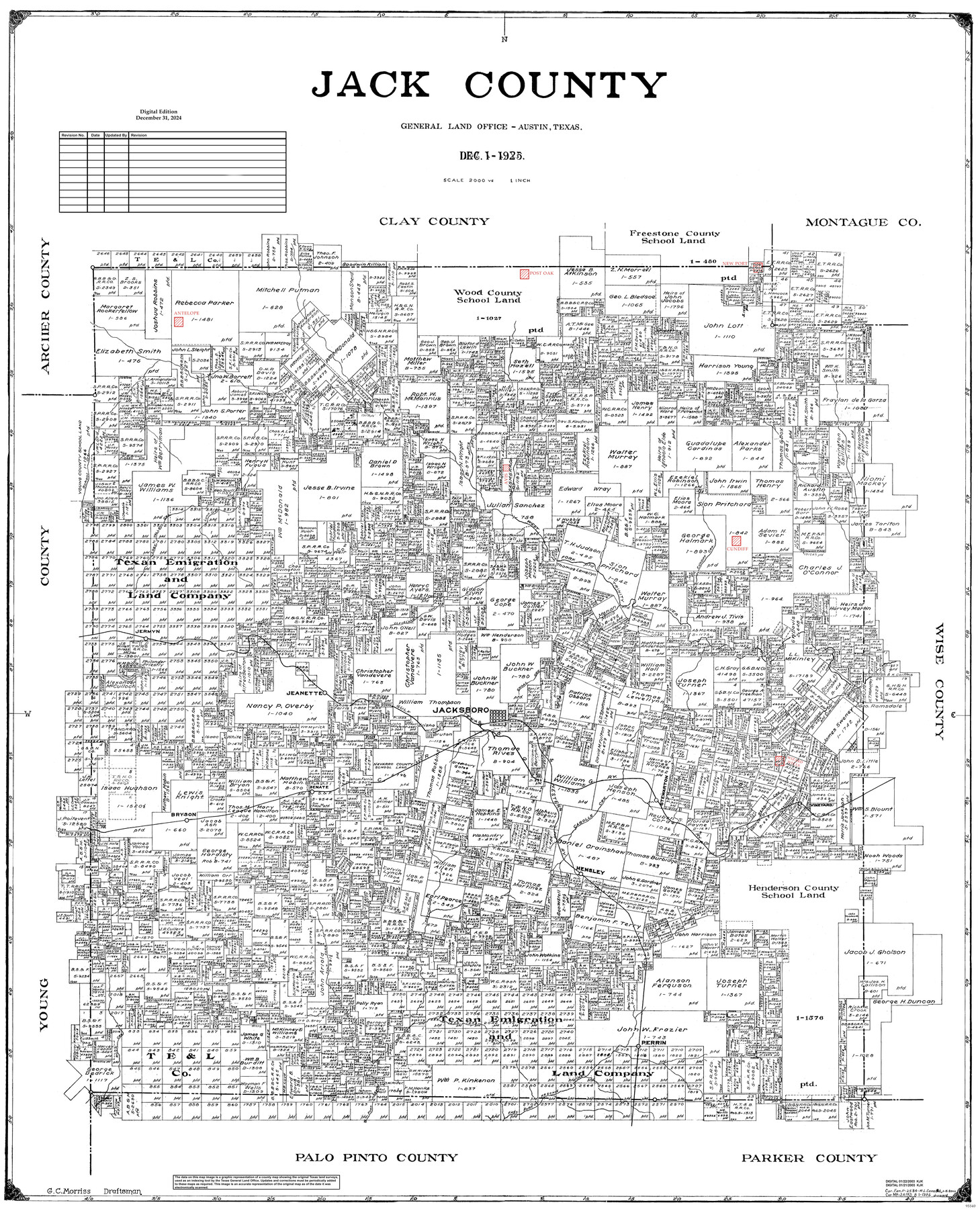 95540, Jack County, General Map Collection