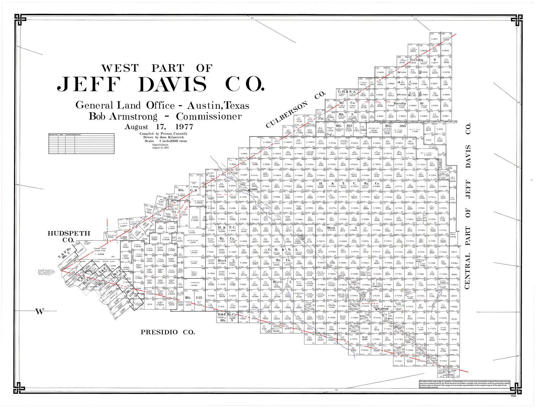 95545, West Part of Jeff Davis Co., General Map Collection