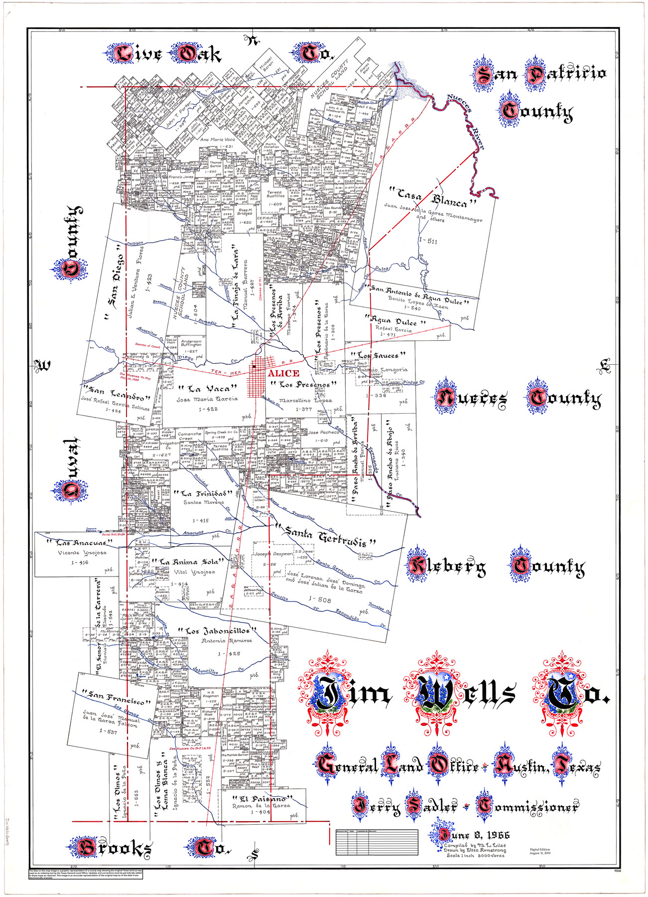 95548, Jim Wells Co., General Map Collection