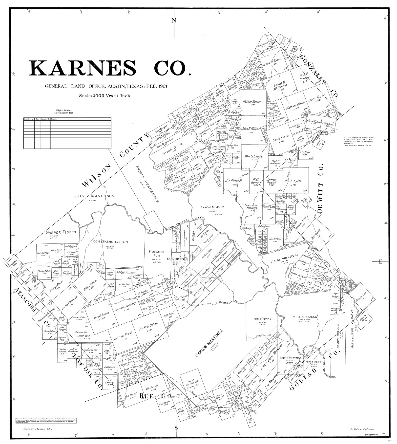 95551, Karnes County, General Map Collection