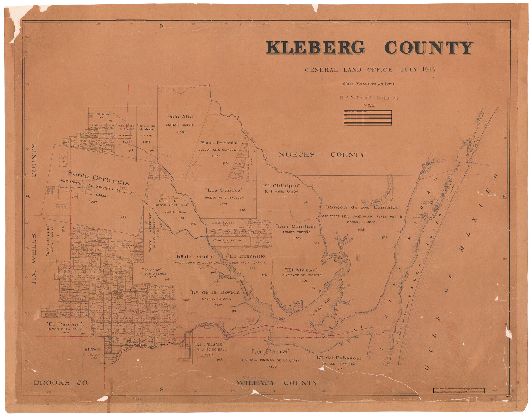 95560, Kleberg County, General Map Collection