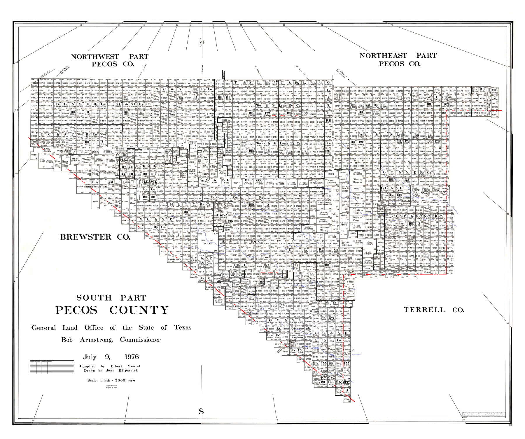 95613, South Part Pecos County, General Map Collection