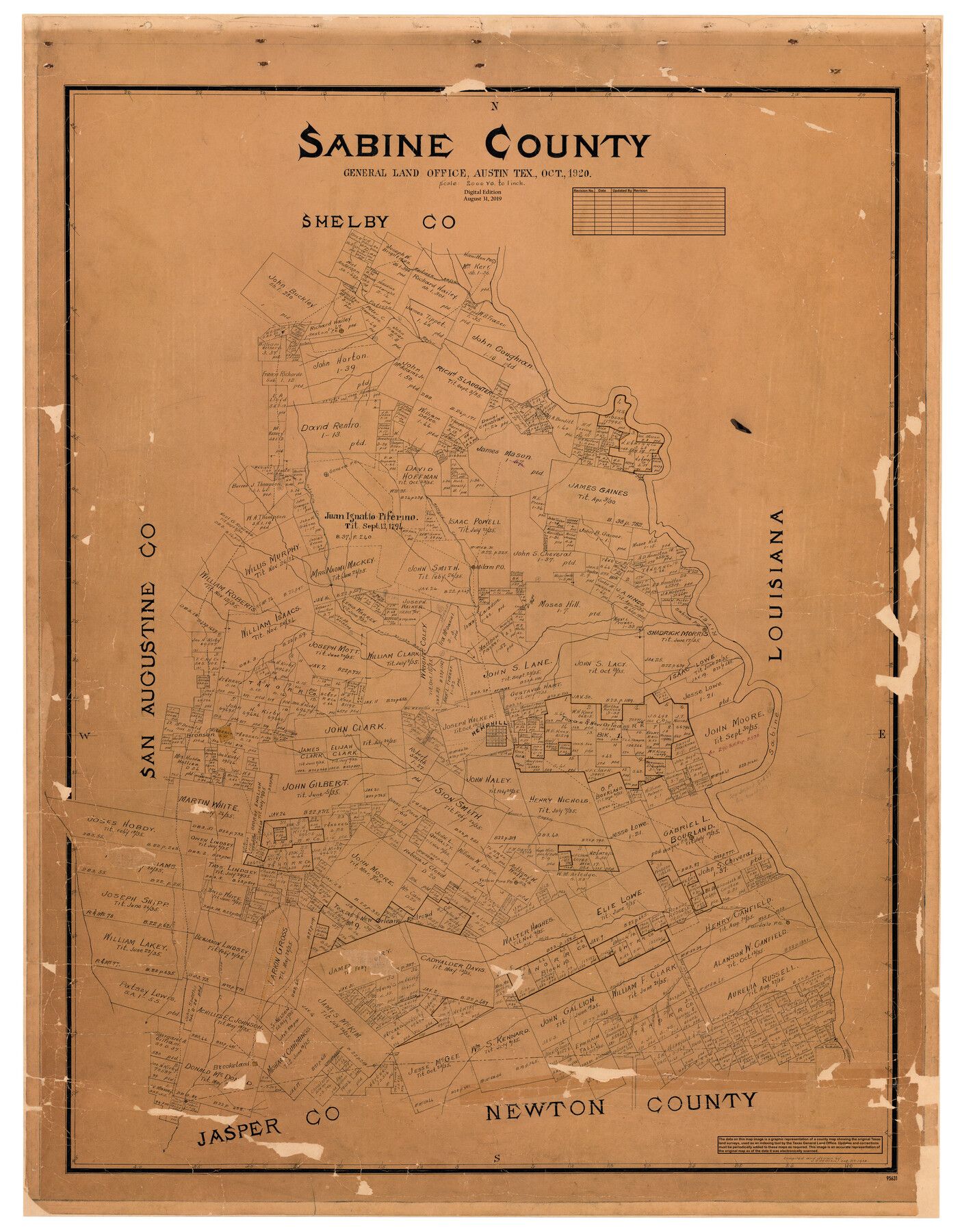 95631, Sabine County, General Map Collection