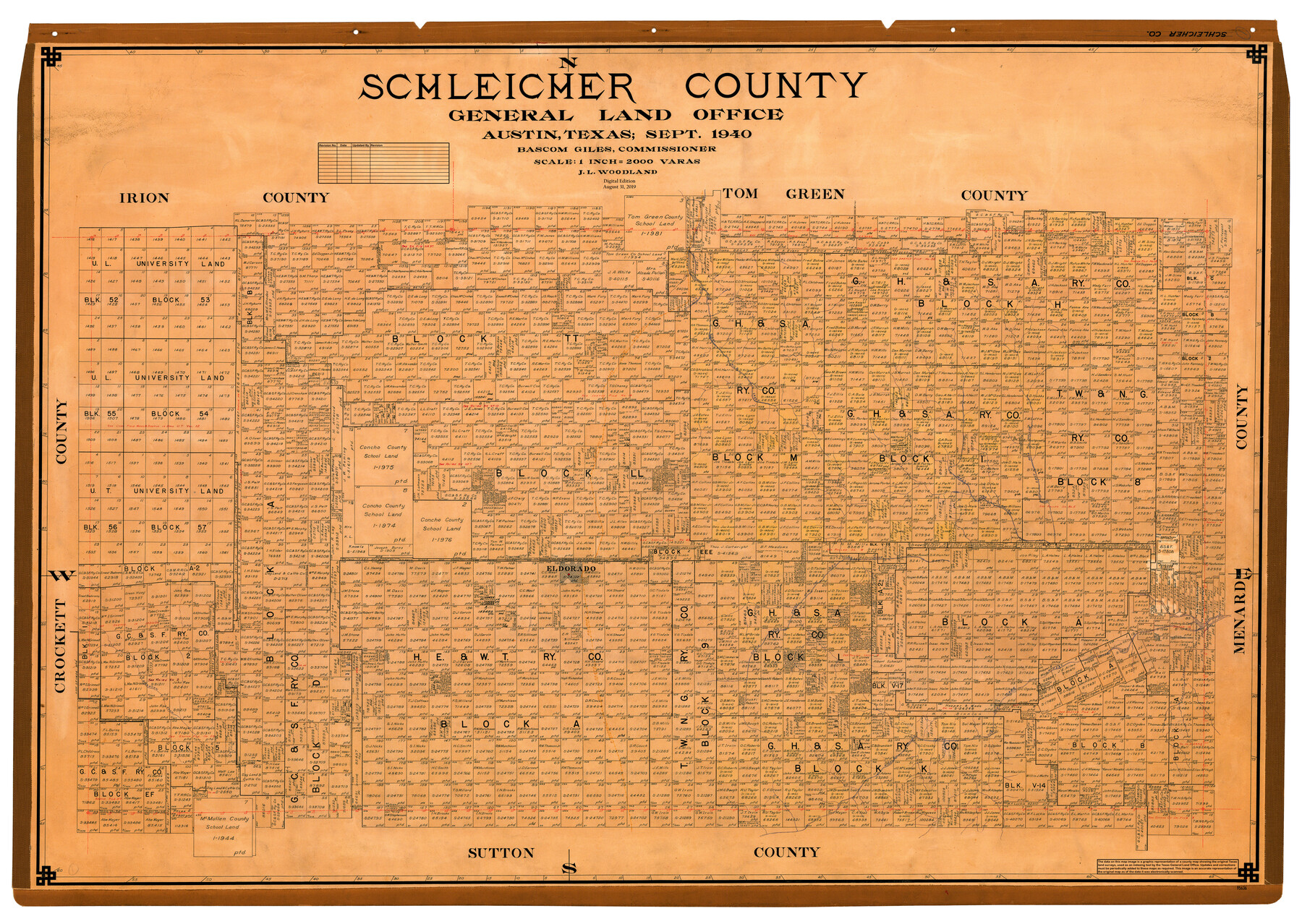 95636, Schleicher County, General Map Collection
