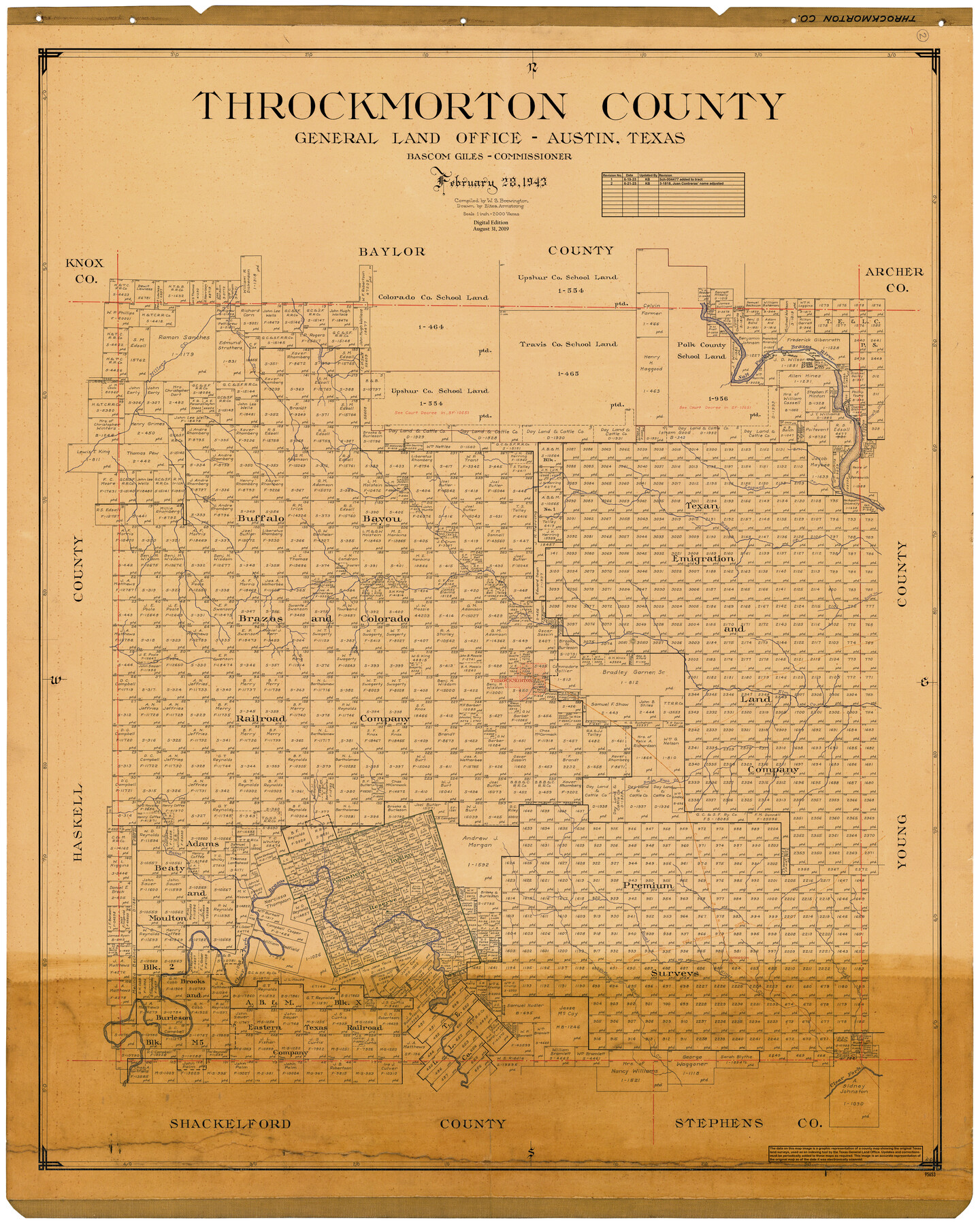 95653, Throckmorton County, General Map Collection