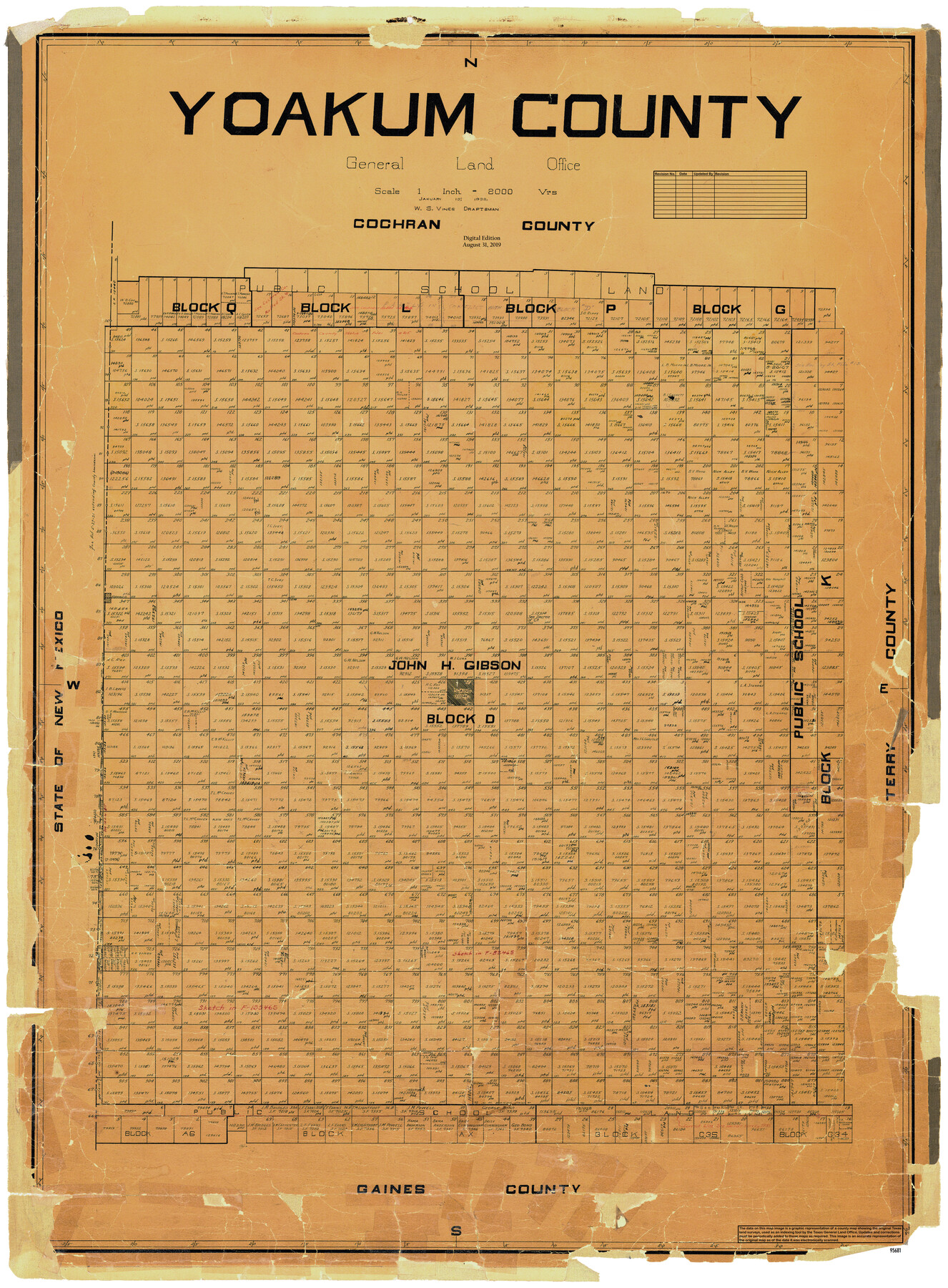 95681, Yoakum County, General Map Collection