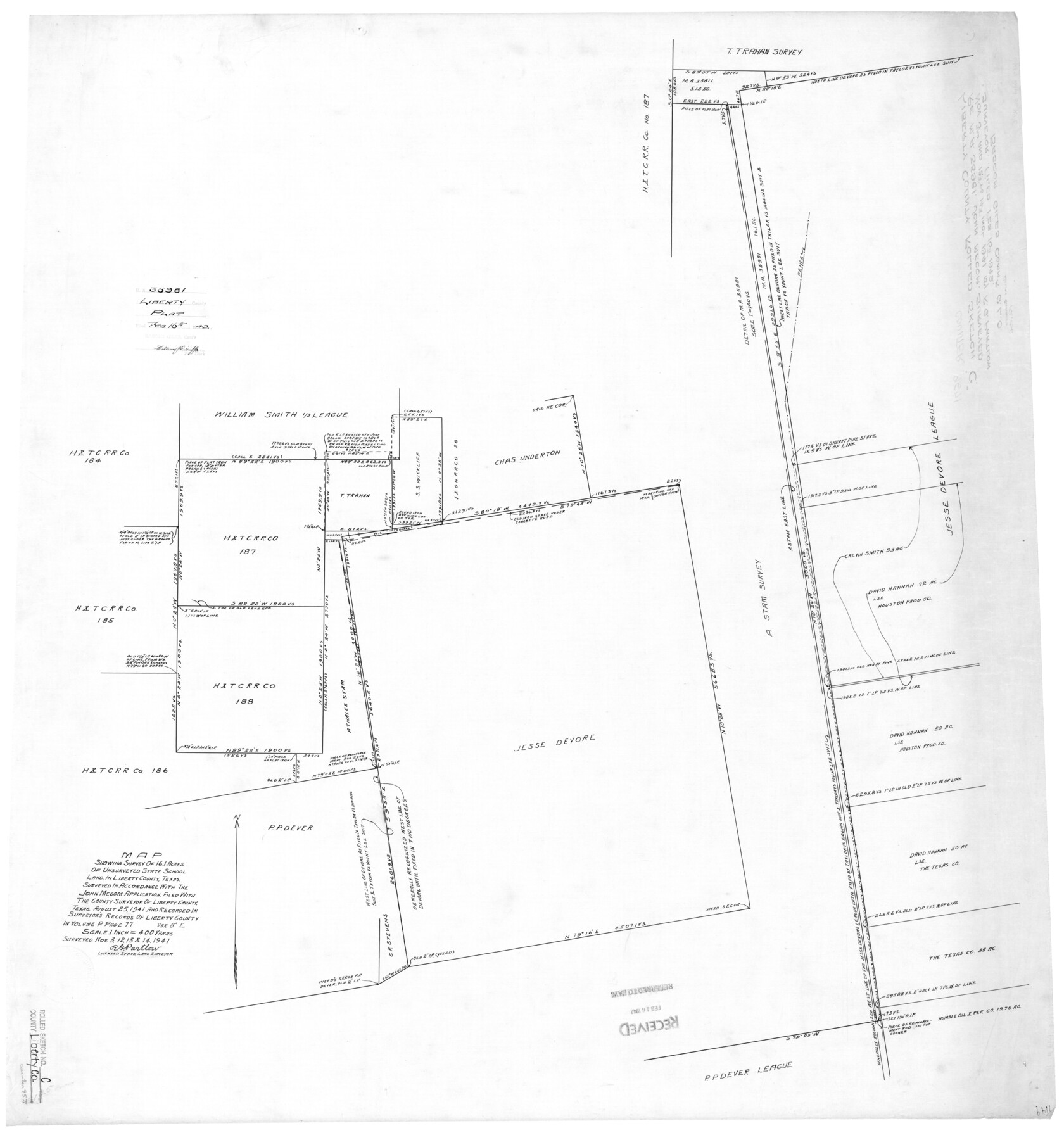 9571, Liberty County Rolled Sketch C, General Map Collection