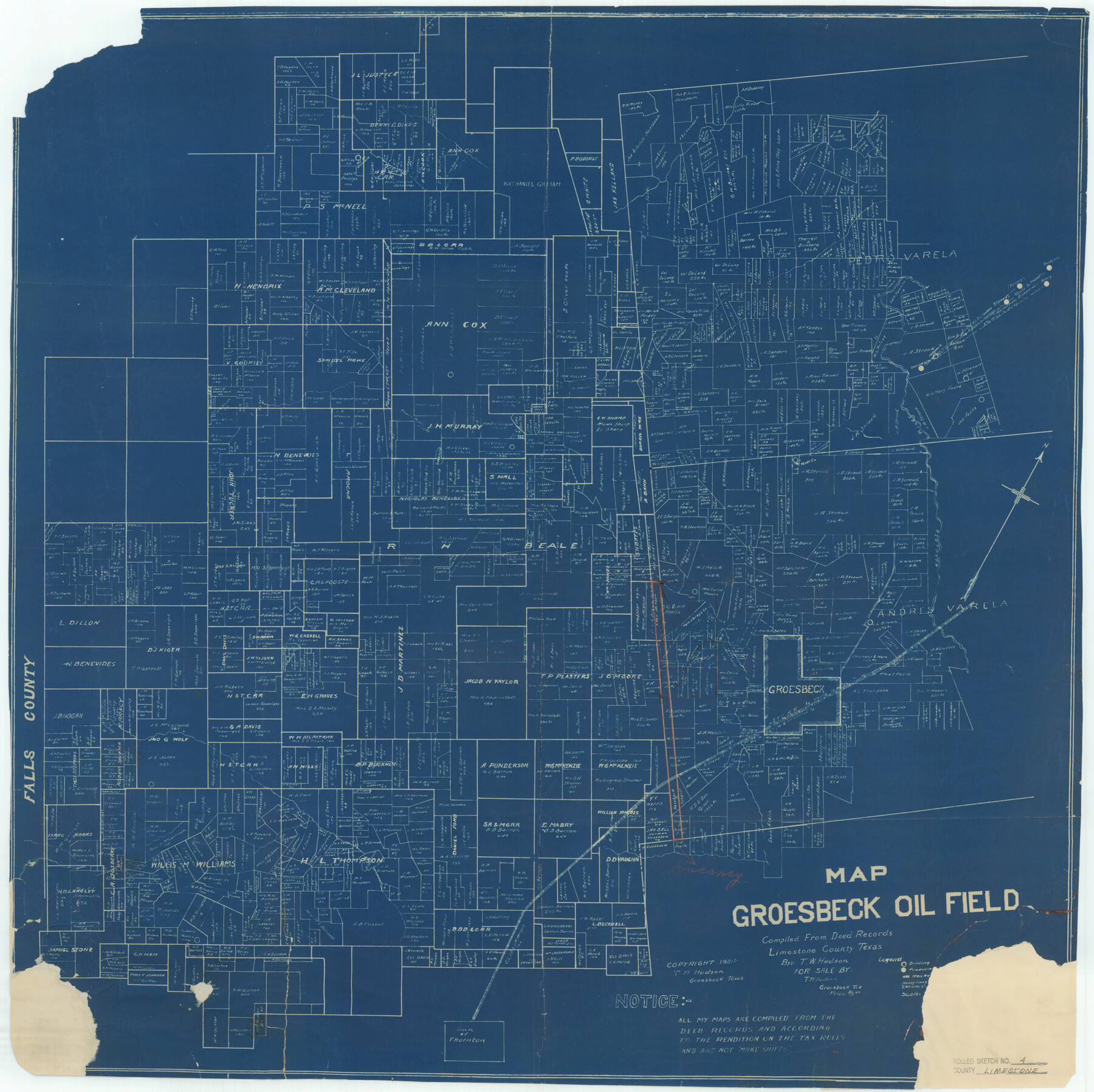 9573, Limestone County Rolled Sketch 4, General Map Collection