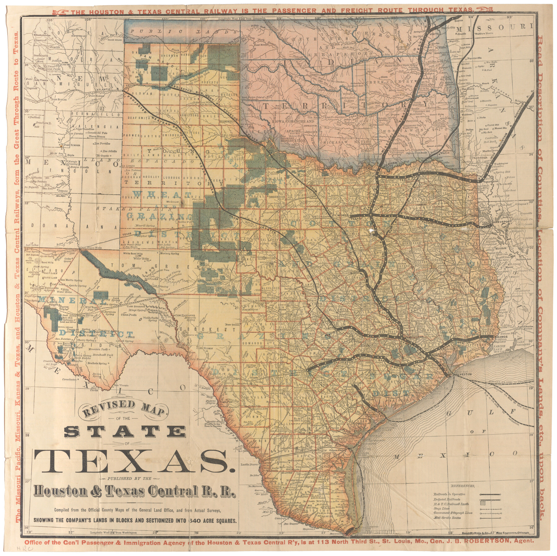Revised map of the State of Texas