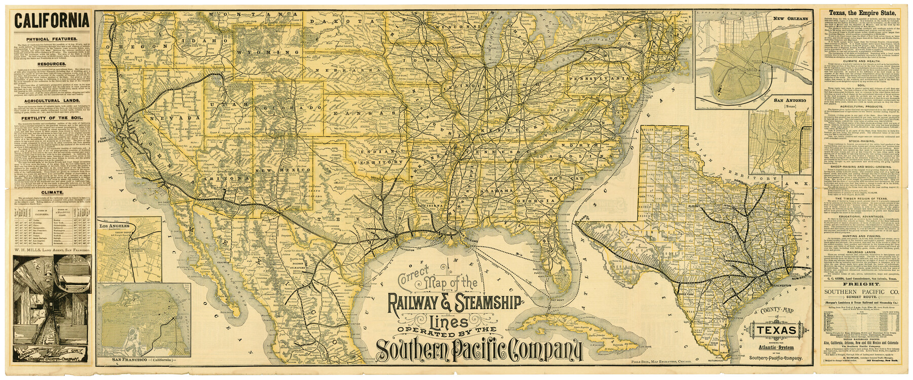 95762, Correct Map of the Railway & Steamship Lines operated by the Southern Pacific Company, Cobb Digital Map Collection
