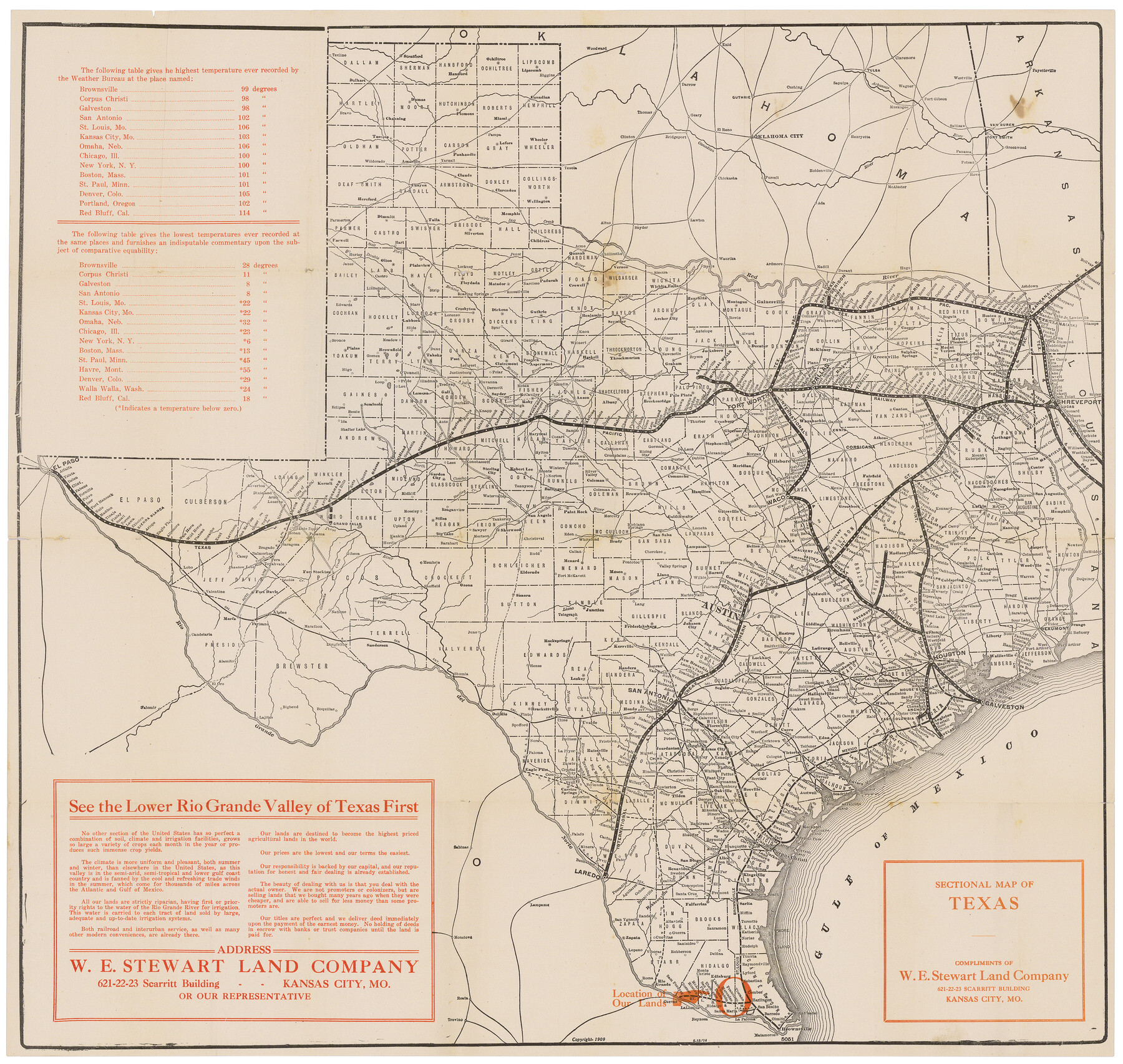 95799, Sectional Map of Texas, Cobb Digital Map Collection - 1