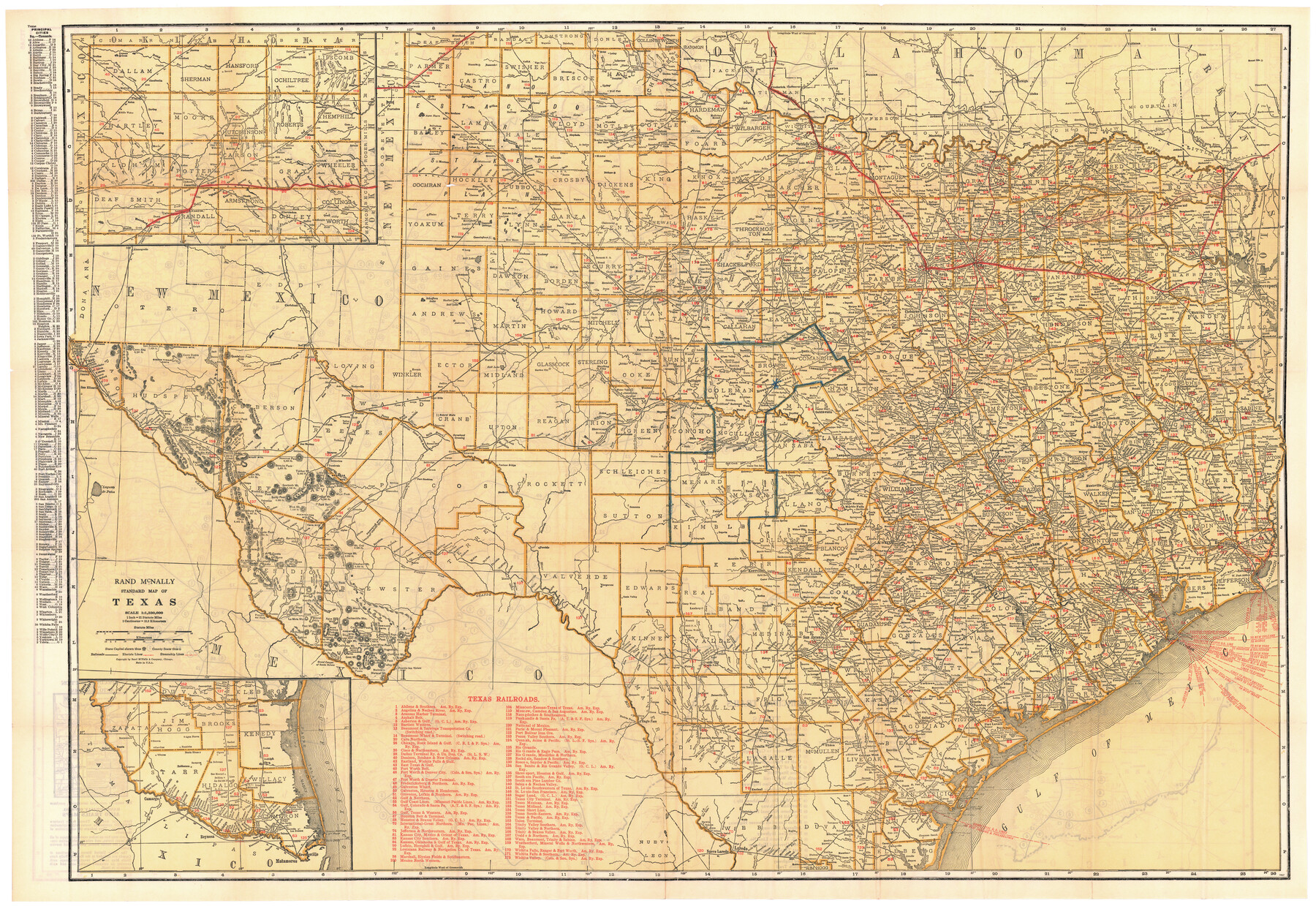 95856, Rand McNally Standard Map of Texas, Cobb Digital Map Collection - 1
