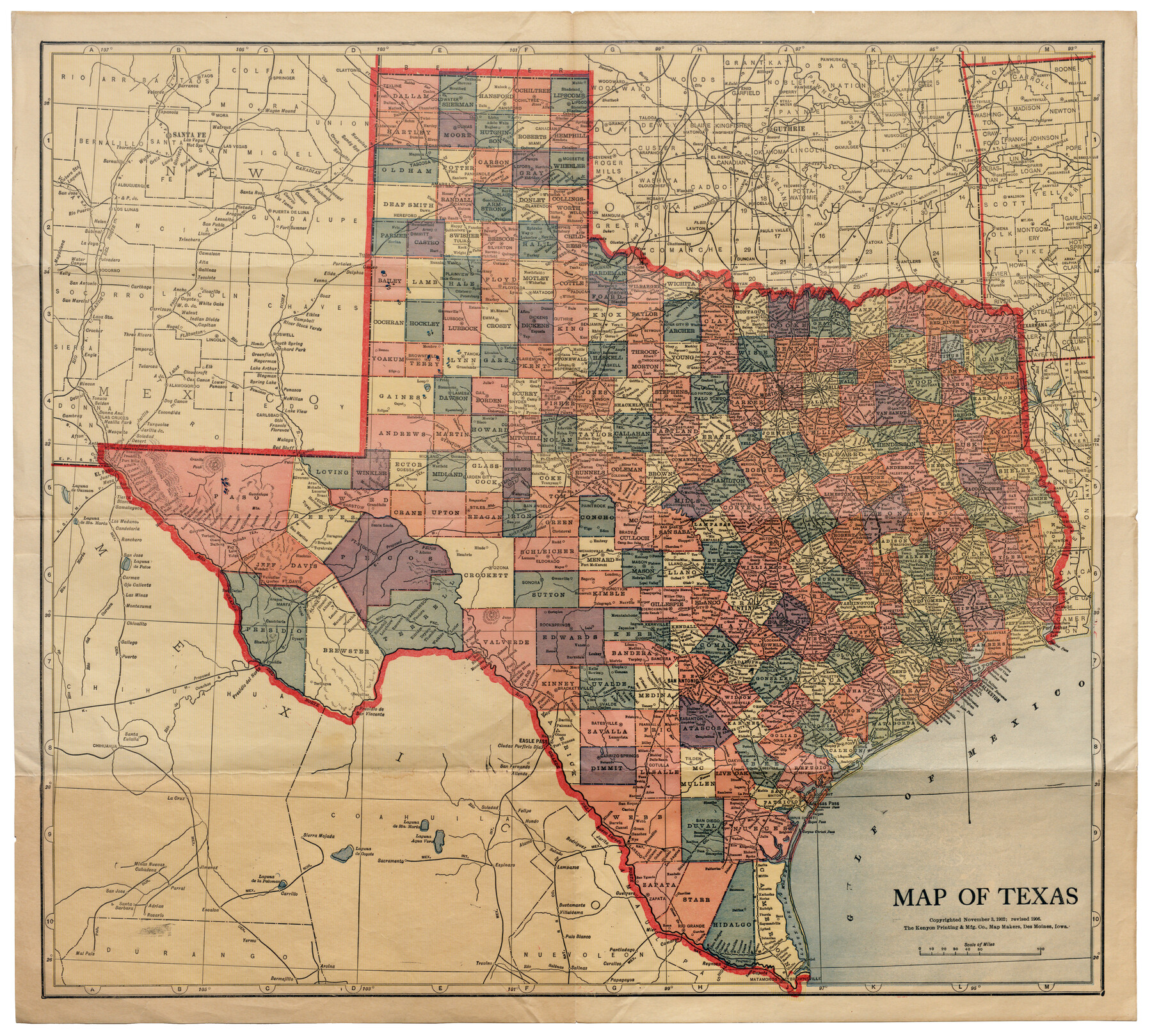 95868, Map of Texas, Cobb Digital Map Collection