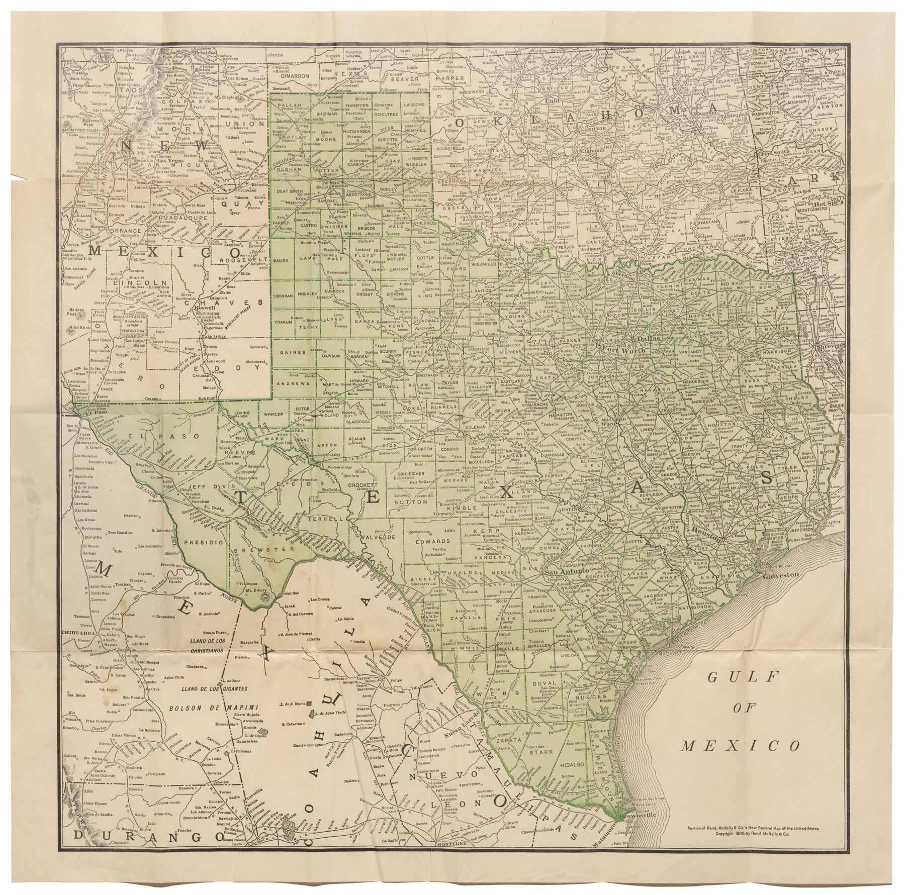 95882, [Map of Texas], Cobb Digital Map Collection - 1
