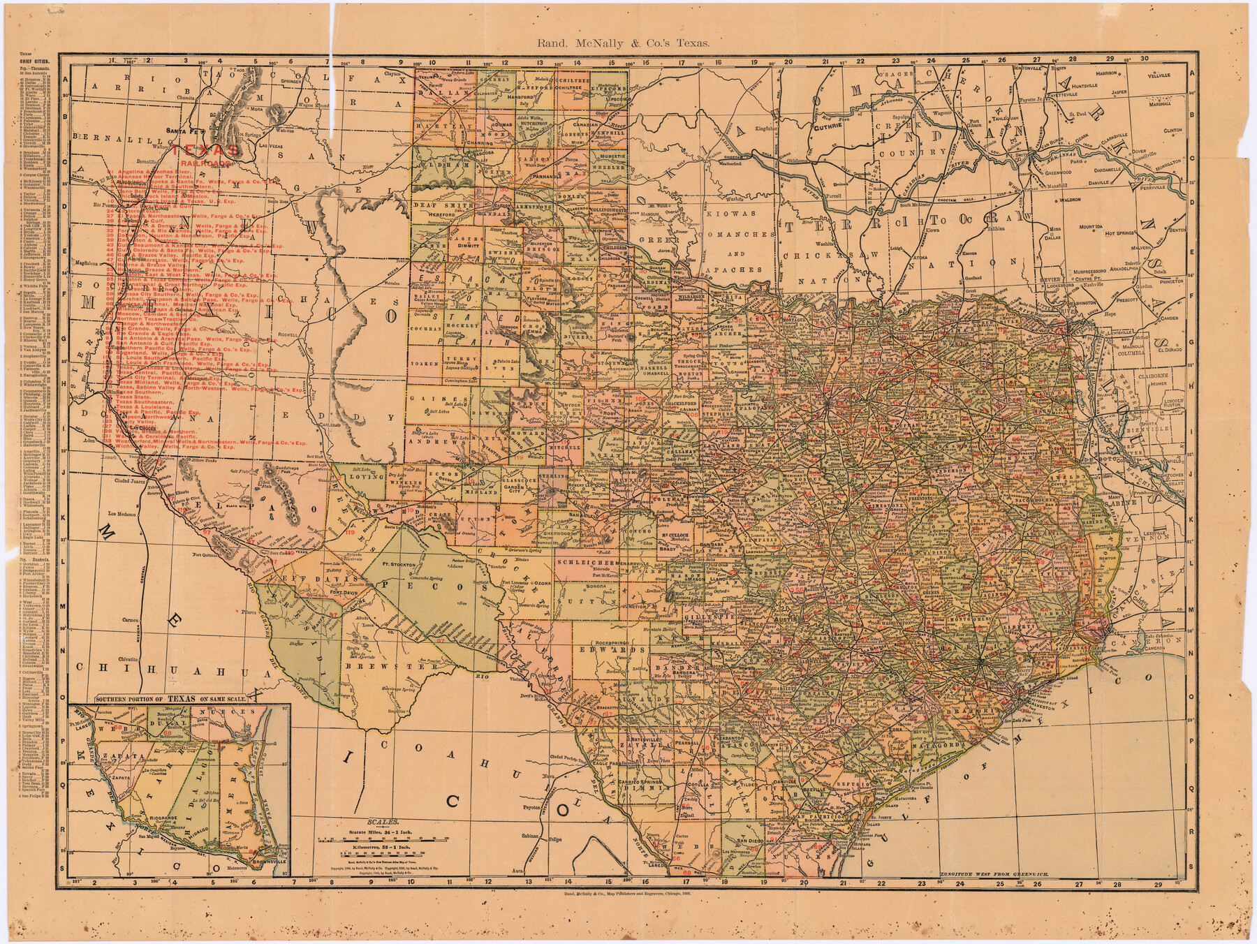 95886, Rand, McNally & Co.'s Texas, Cobb Digital Map Collection - 1